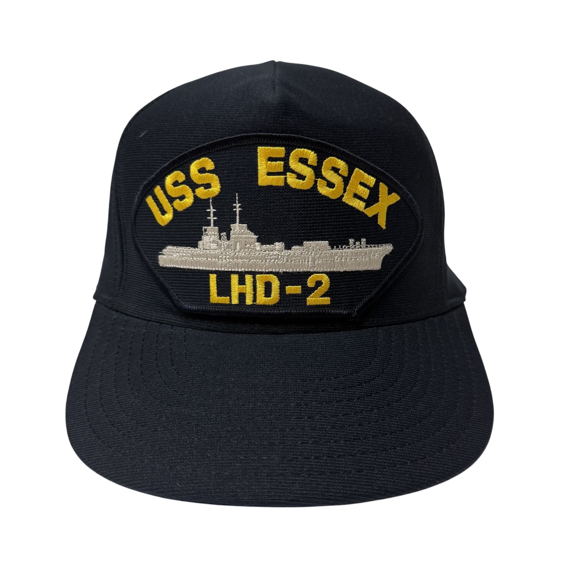 Other NOS New Vtg Eagle Crest USS ESSEX LHD-2 USA NAVY Hat Size ONE SIZE - 1 Thumbnail