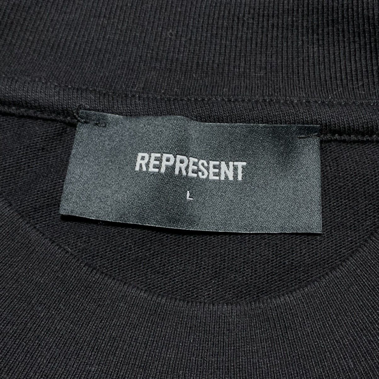 Represent Clo. Represent Large Sample Logo Graphic Jet Black Tee Size US L / EU 52-54 / 3 - 5 Thumbnail