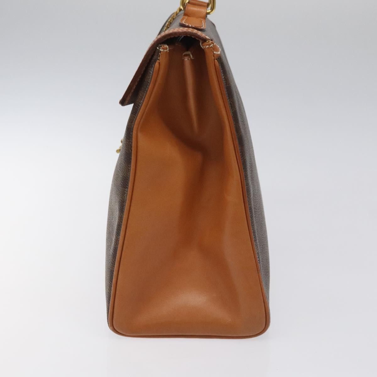 Celine CELINE Macadam Canvas Hand Bag Pvc Brown Gold Size ONE SIZE - 3 Thumbnail