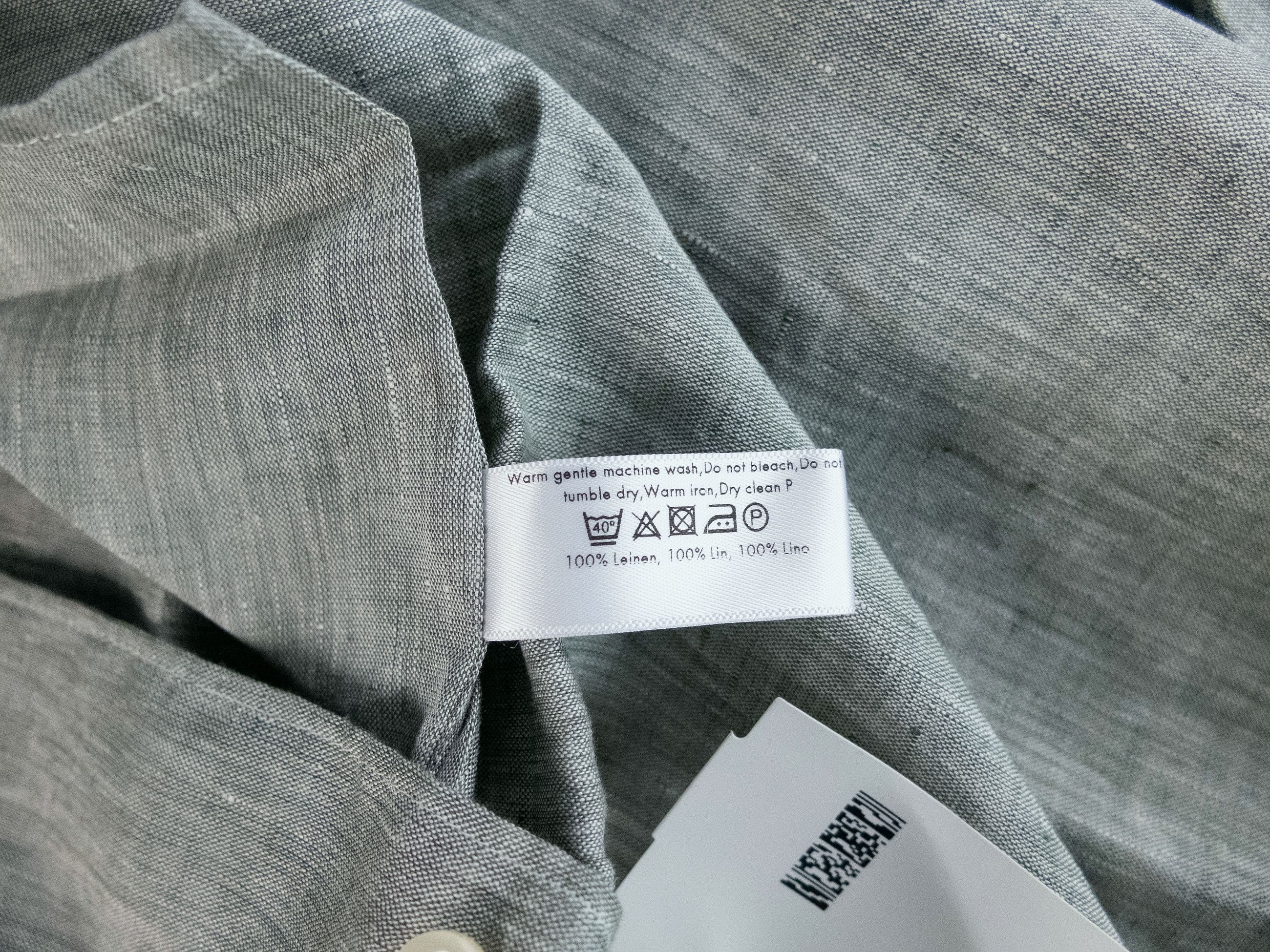 Eton ETON of Sweden contemporary fit green gray linen shirt Large Size US L / EU 52-54 / 3 - 11 Thumbnail