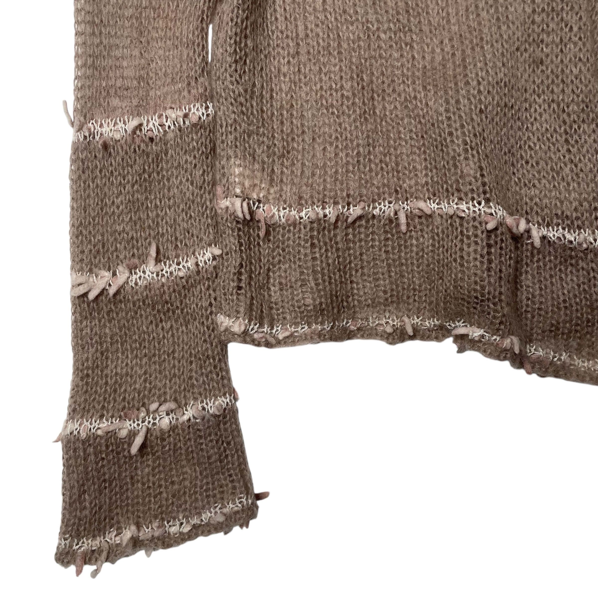 Krizia 90's krizia maglia mohair blend stripe point cardigan Size M / US 6-8 / IT 42-44 - 4 Thumbnail