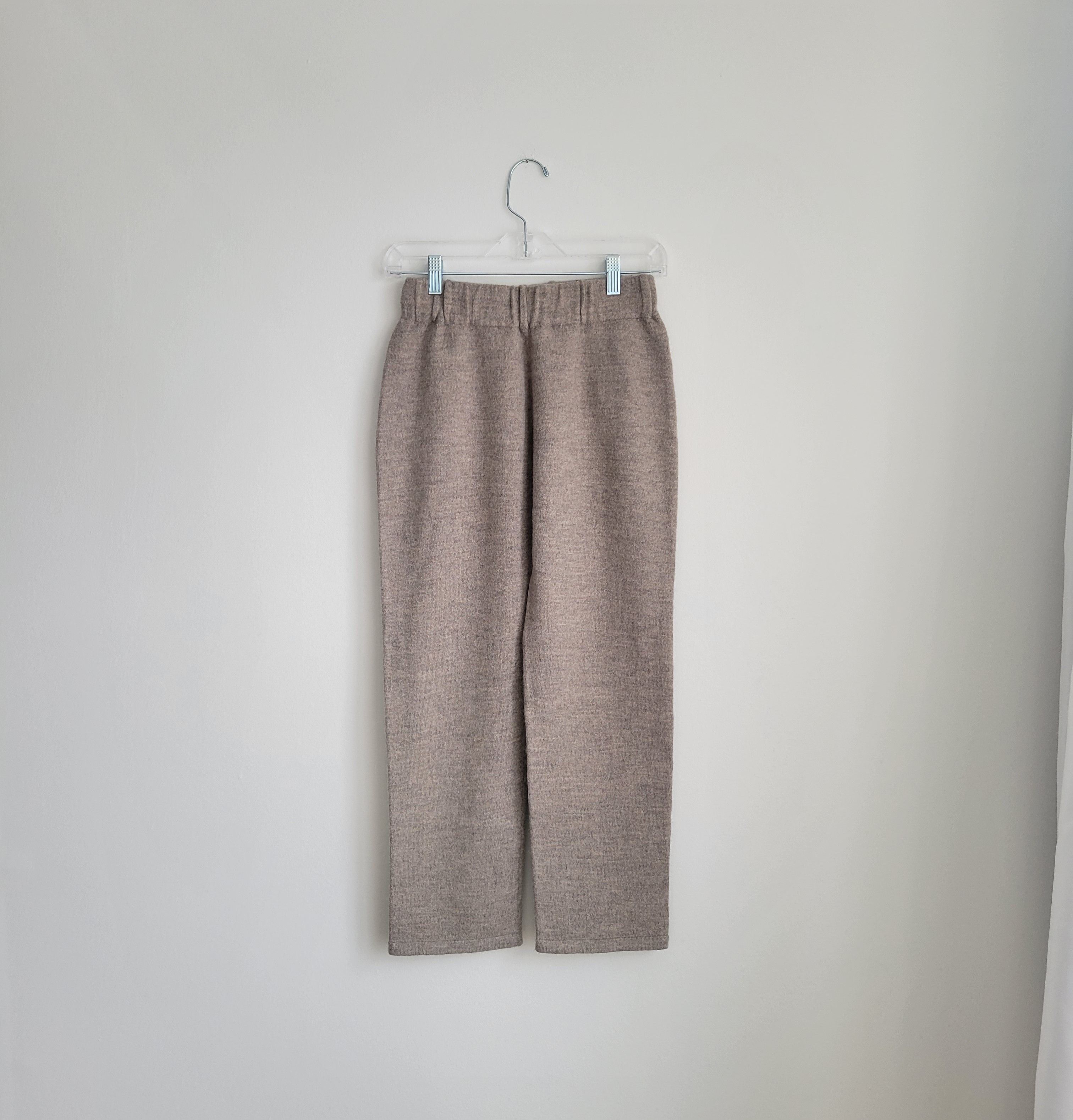 image of Lauren Manoogian Baby Alpaca Cropped Pants in Tan, Women's (Size 23)