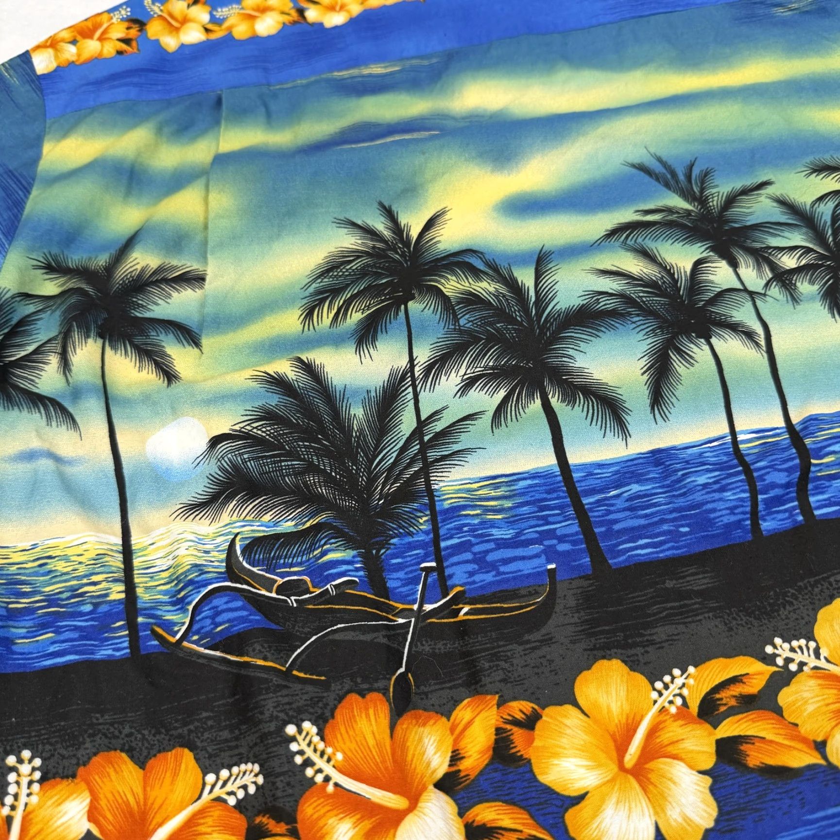 Vintage VTG Winnie Fashion Hawaiian Shirt 2XL Button-Up AOP Palm Tree Sunset Beach Men Blue Short Sleeve Collared Wrap Graphic/N/A? Size US XXL / EU 58 / 5 - 5 Thumbnail