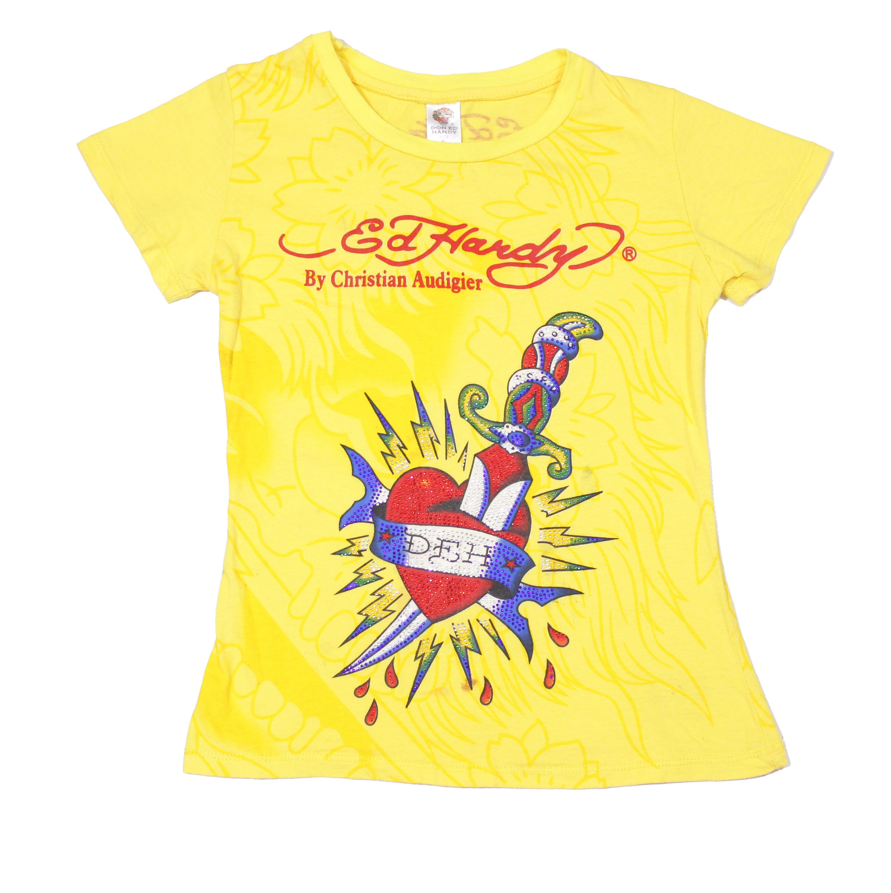 Christian Audigier Y2K Big Logo T-Shirt Vintage Size L / US 10 / IT 46 - 1 Thumbnail