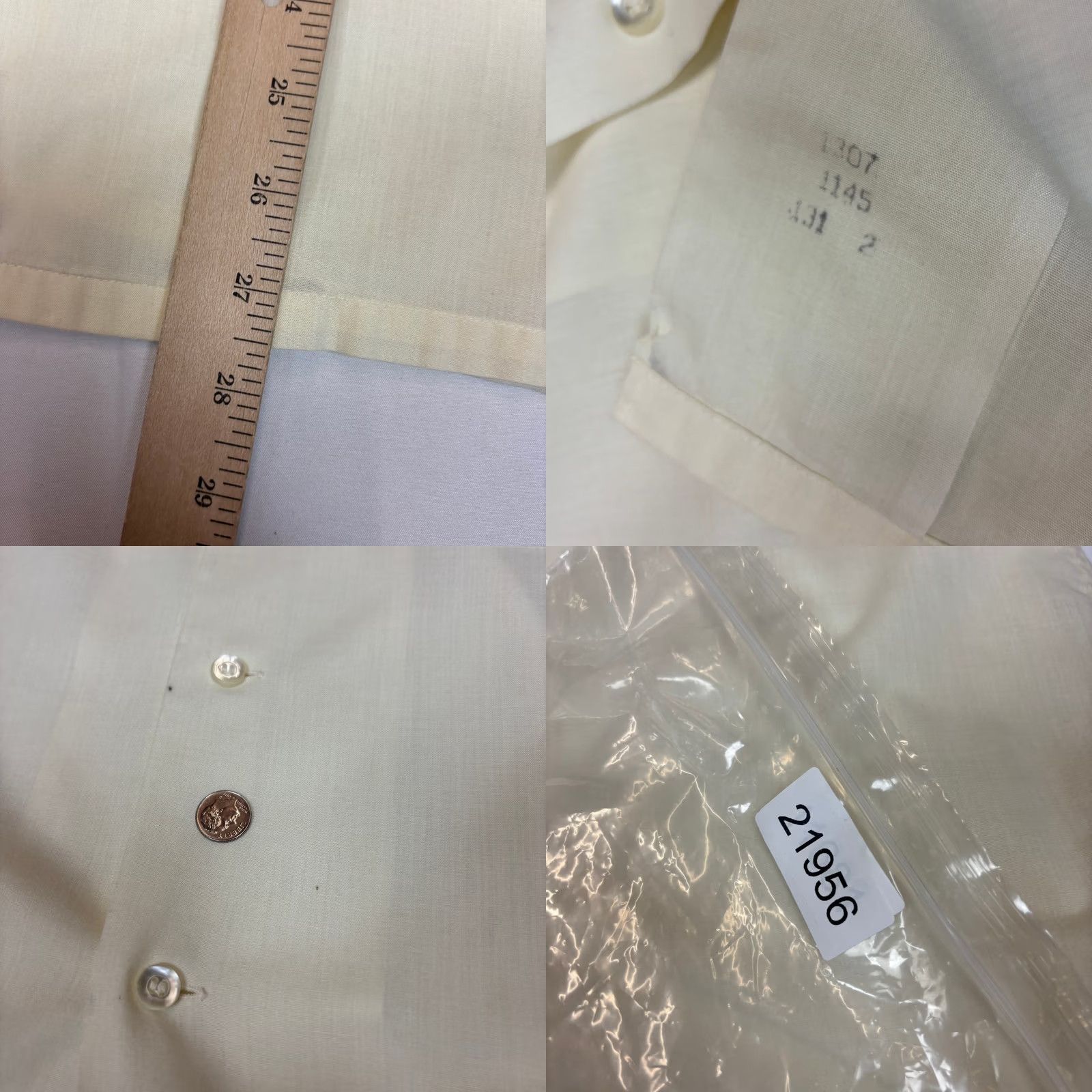 Vintage VINTAGE Penney's Towncraft Shirt M Cream 50s Loop Collar Button Up Rockabilly Mens Size US M / EU 48-50 / 2 - 8 Thumbnail