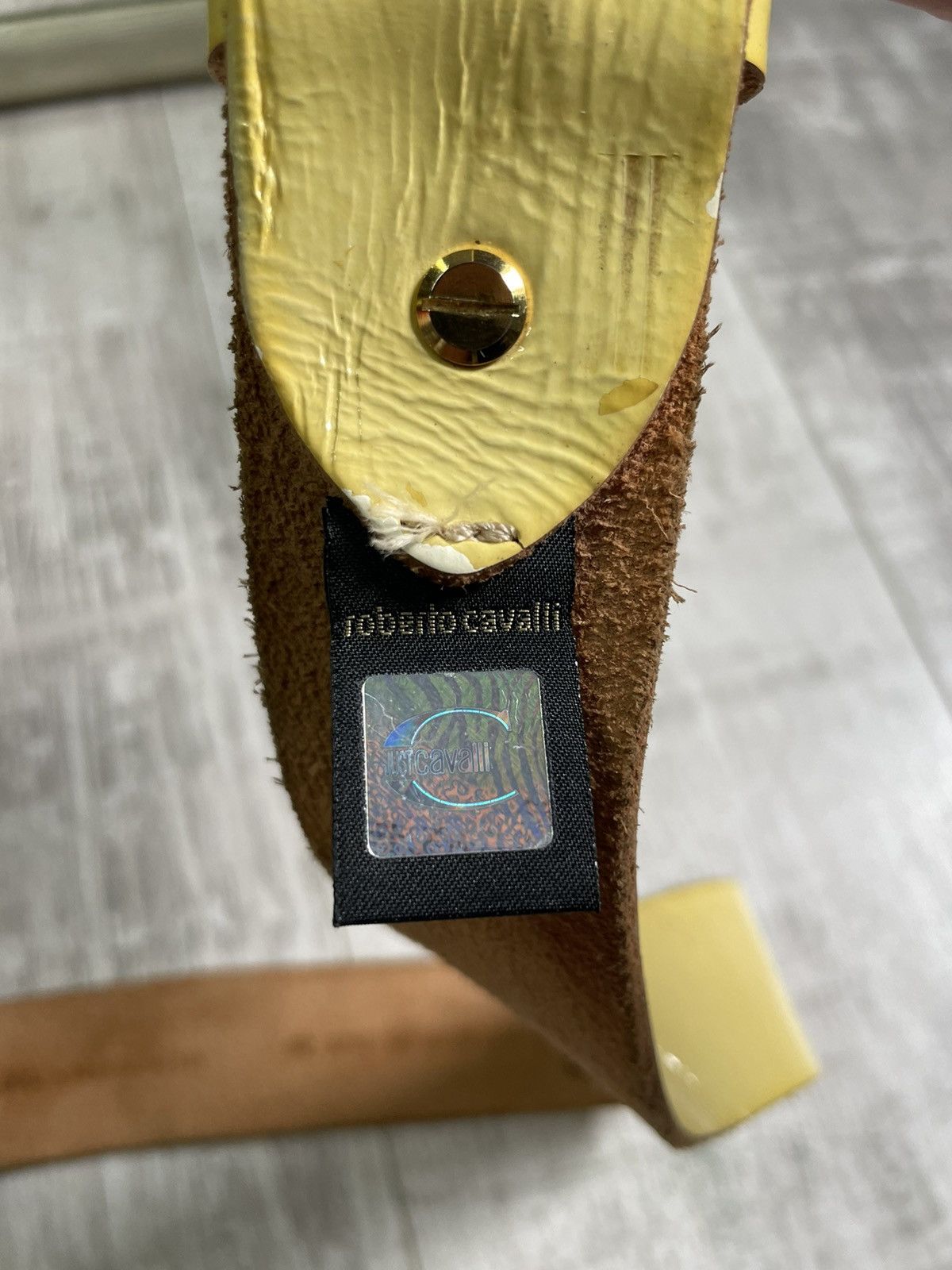 Just Cavalli Vintage Just Cavalli 90’s Archive Leather Belt Yellow RARE Size ONE SIZE - 6 Thumbnail