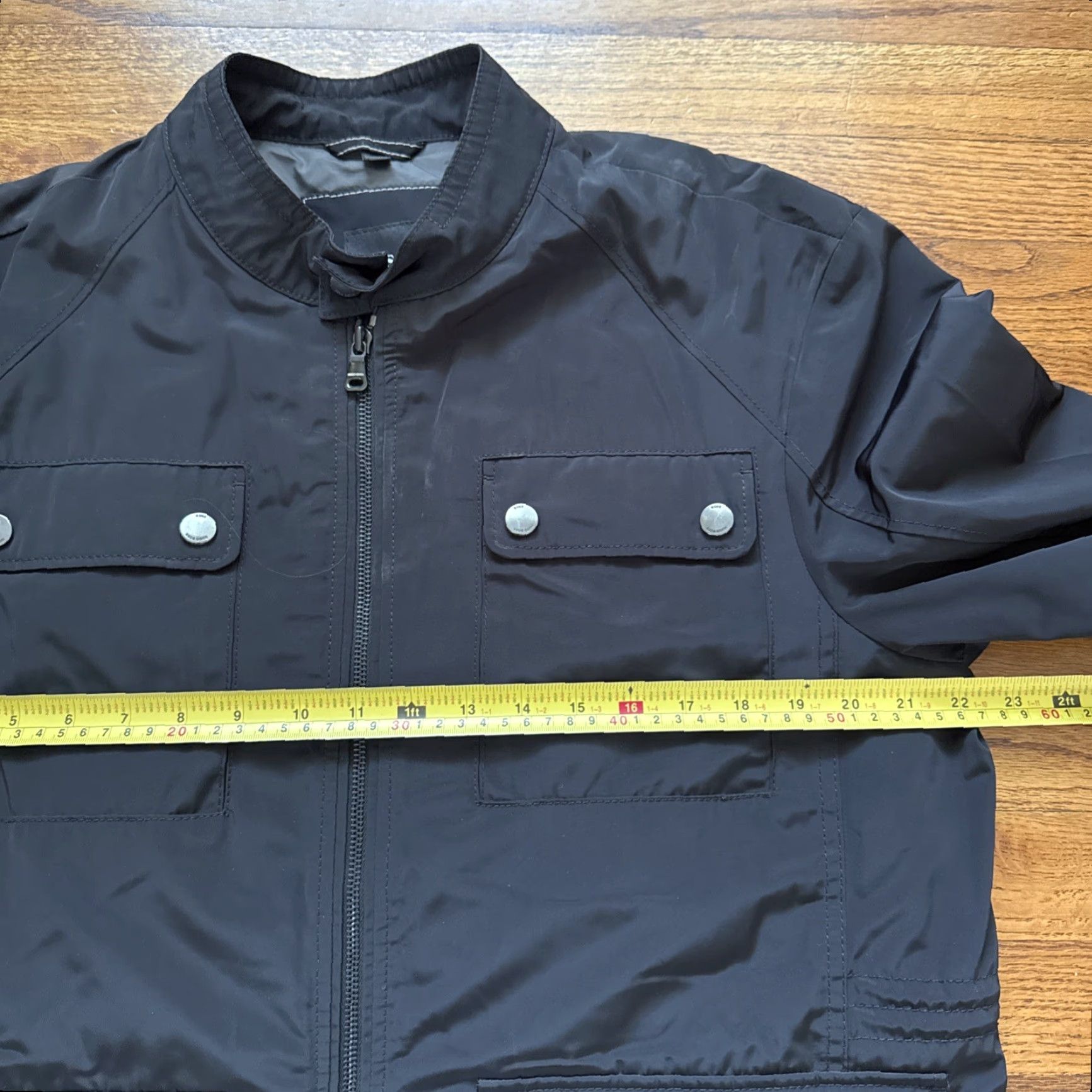 Hugo Boss HUGO BOSS BLACK POLYESTER BLEND LONG SLEEVE ZIP FRONT JACKET MEN'S 40R C24 Size US L / EU 52-54 / 3 - 5 Thumbnail