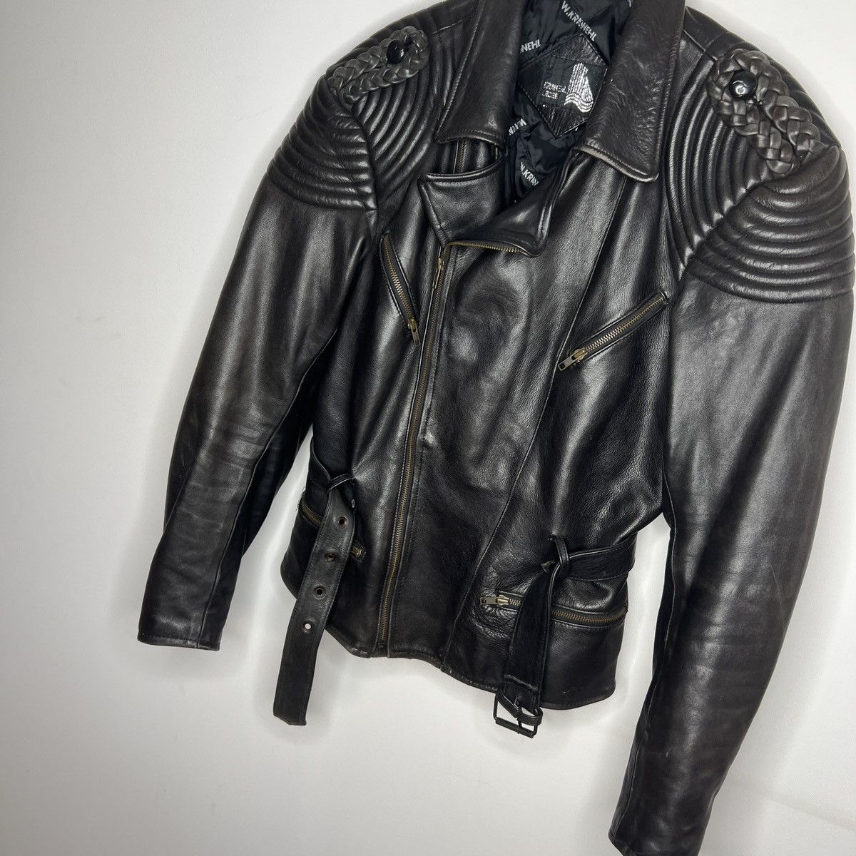 Vintage Moto Vintage Racing Leather Jacket Ramones Biker 90s Punk Size US L / EU 52-54 / 3 - 2 Thumbnail
