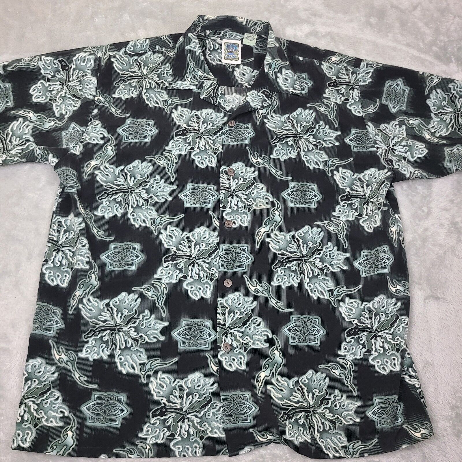 Ocean Current Ocean Current Pocket Shirt Mens Large All Over Palm Print Hi Size US L / EU 52-54 / 3 - 1 Thumbnail