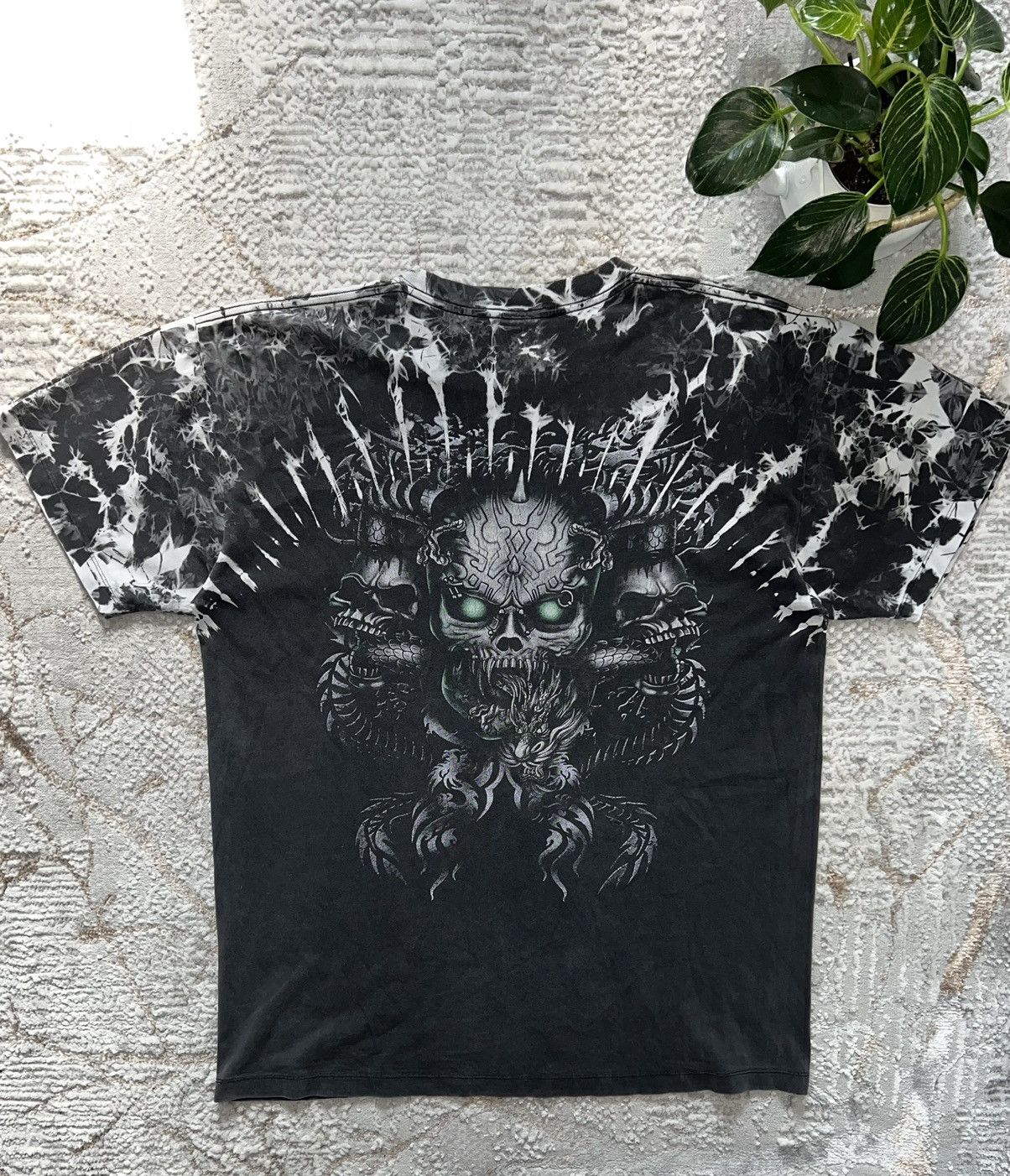 Affliction × Vintage × WWE VINTAGE 90S SURVIVORS BRAND SKULLS TIE-DYE T-SHIRT TEE Y2K Size US XL / EU 56 / 4 - 2 Thumbnail