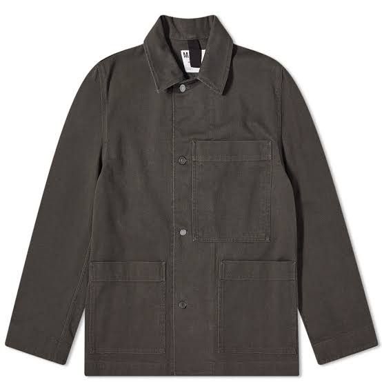image of Big Pocket Jacket, Washed Cotton Drill, X in Grey, Men's (Size XL)