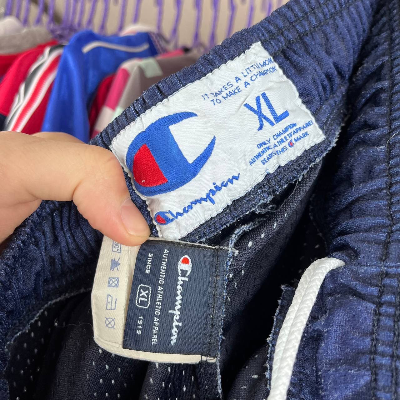 Champion × NBA × Vintage 90s Champion NBA Memphis Grizzlies Basketball Shorts Size US 36 / EU 52 - 8 Thumbnail
