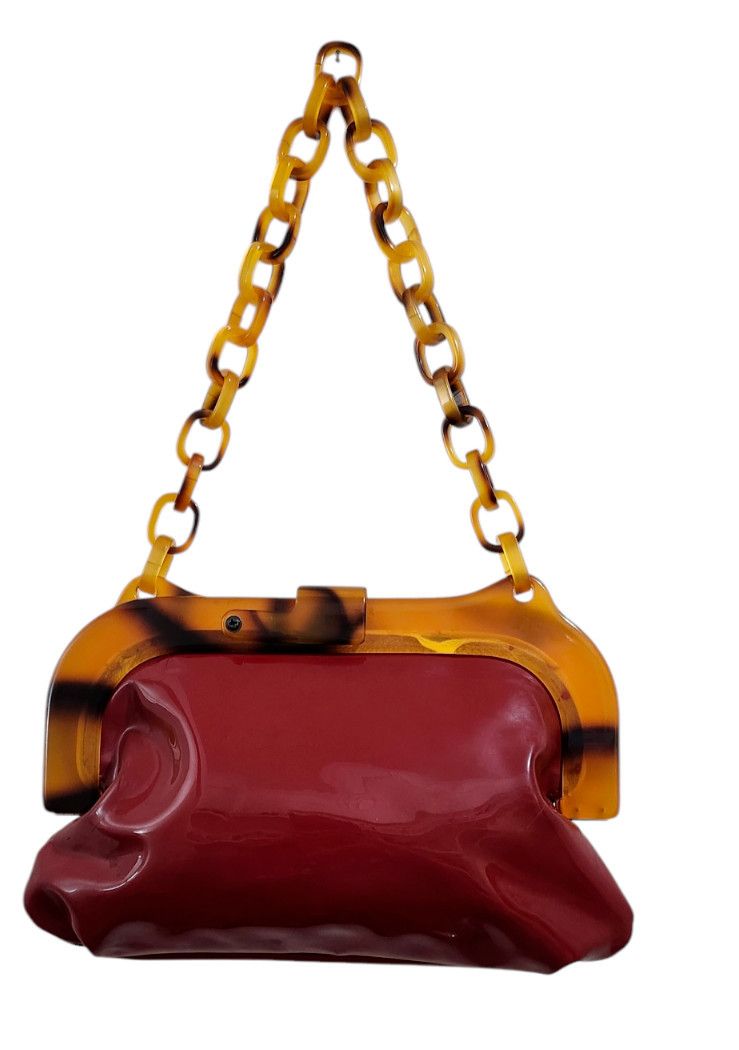 Free People FREE PEOPLE RED PATENT LEATHER BAG Size ONE SIZE - 4 Thumbnail