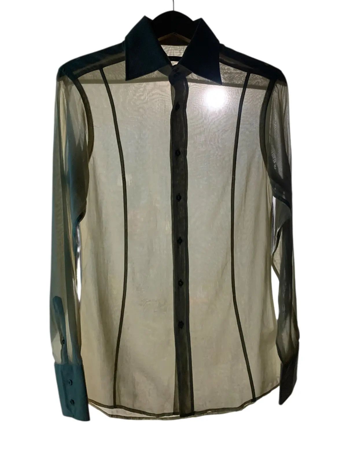 Gucci Ss97gucci tom ford sheer button up beige shirt Size US S / EU 44-46 / 1 - 1 Thumbnail