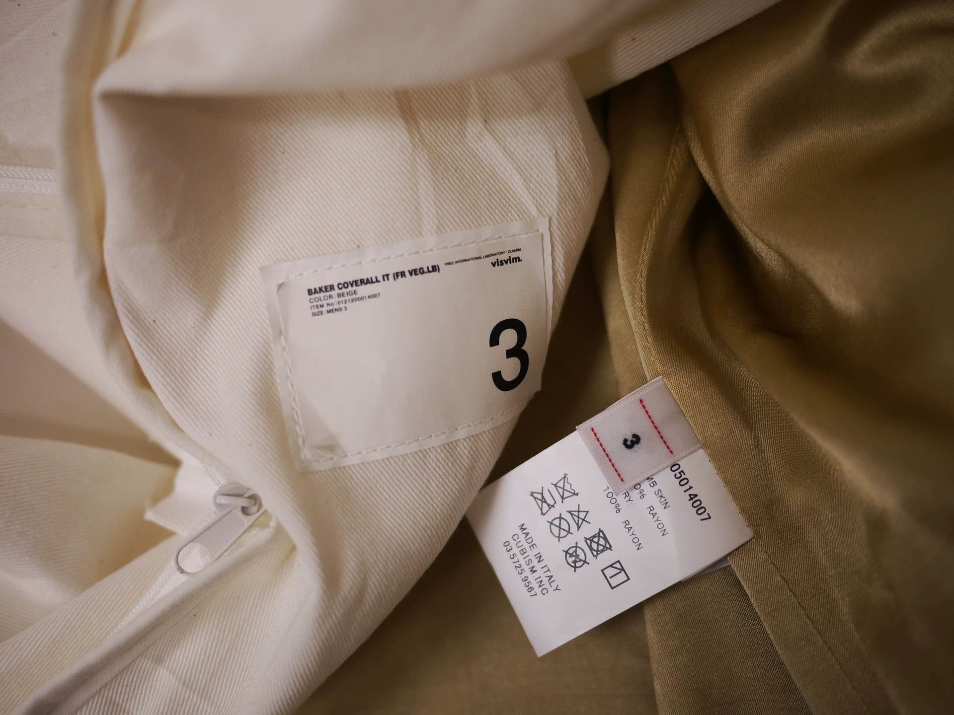 Visvim Visvim Baker Coverall IT Beige Size 3 Size US L / EU 52-54 / 3 - 9 Thumbnail
