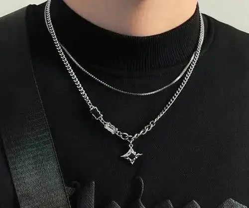 Jewelry Kahara x Anzai Zircon Star Double Layer Necklace Unisex Size ONE SIZE - 5 Thumbnail
