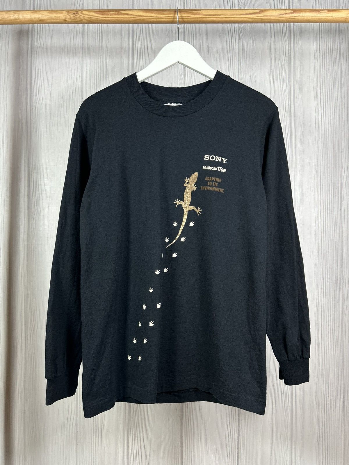 Sony Vintage Sony Multiscan 17se Long Sleeve Gecko T-Shirt Size M Size US M / EU 48-50 / 2 - 1 Thumbnail