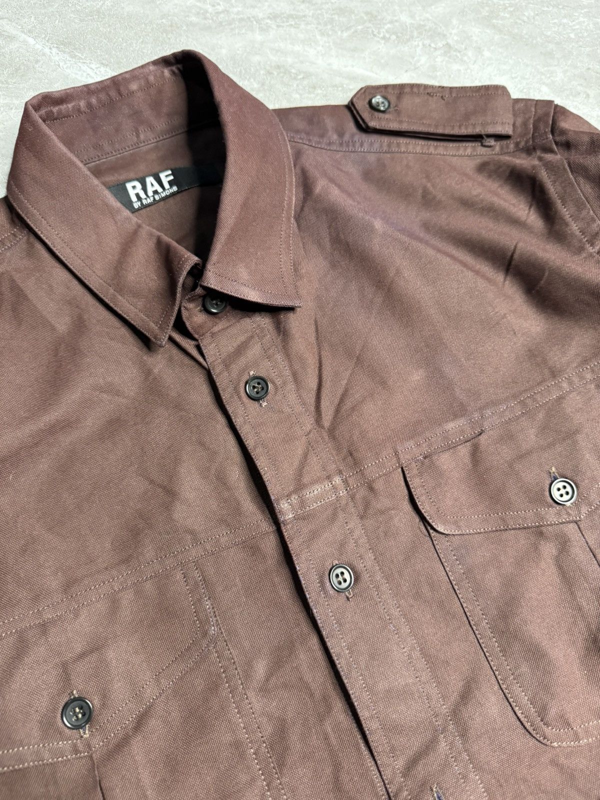 Raf by Raf Simons Raf by raf simons Garment Dyed Military Shirt Size US S / EU 44-46 / 1 - 2 Thumbnail