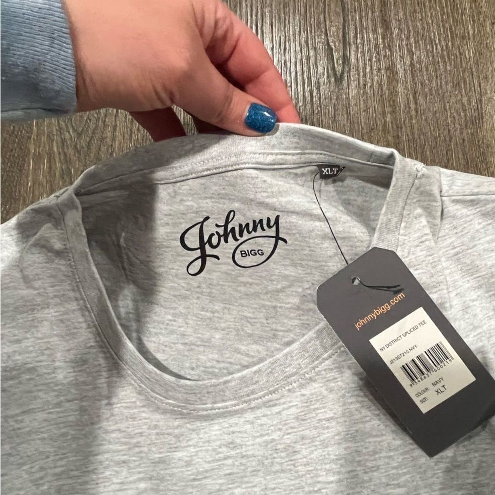 Vintage NWT Johnny Bigg NY District Spliced Tee Navy Size XL Tall Size US XL / EU 56 / 4 - 4 Thumbnail