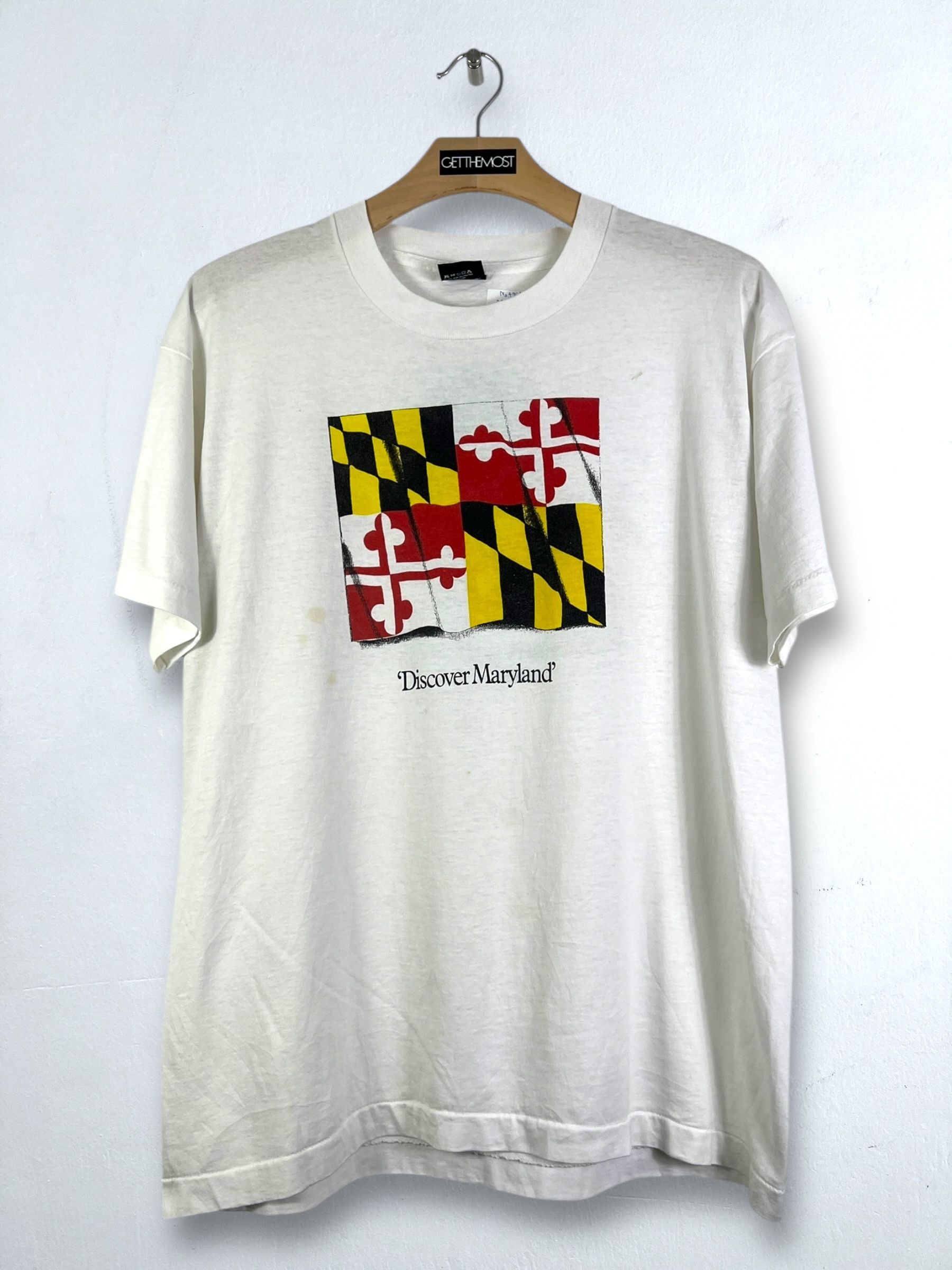 Vintage No.4954 Vintage 90s Maryland National Bank Graphic Tee (XL) Size US XL / EU 56 / 4 - 1 Thumbnail