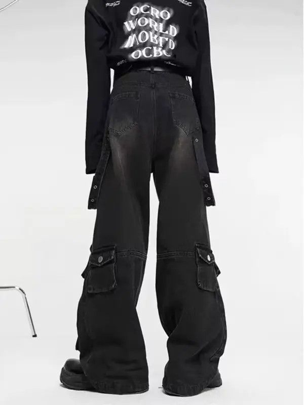 Japanese Brand VIBE Vintage multi-pocket wide-leg street hip-hop jeans Size US 34 / EU 50 - 8 Thumbnail