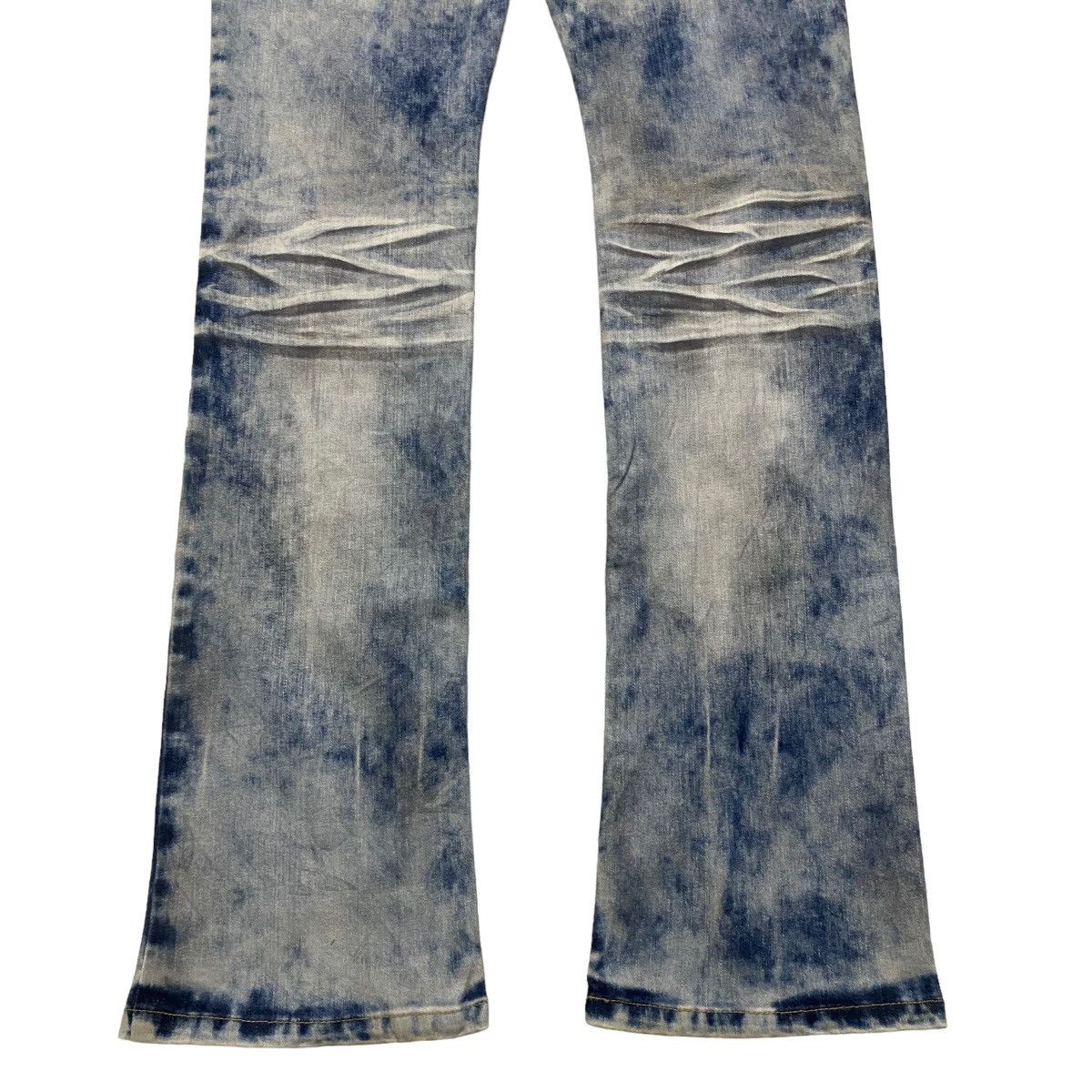 Tornado Mart Tornado Mart Acid Wash whisker Denim Wolf Cut Flare Jeans Size US 32 / EU 48 - 13 Thumbnail