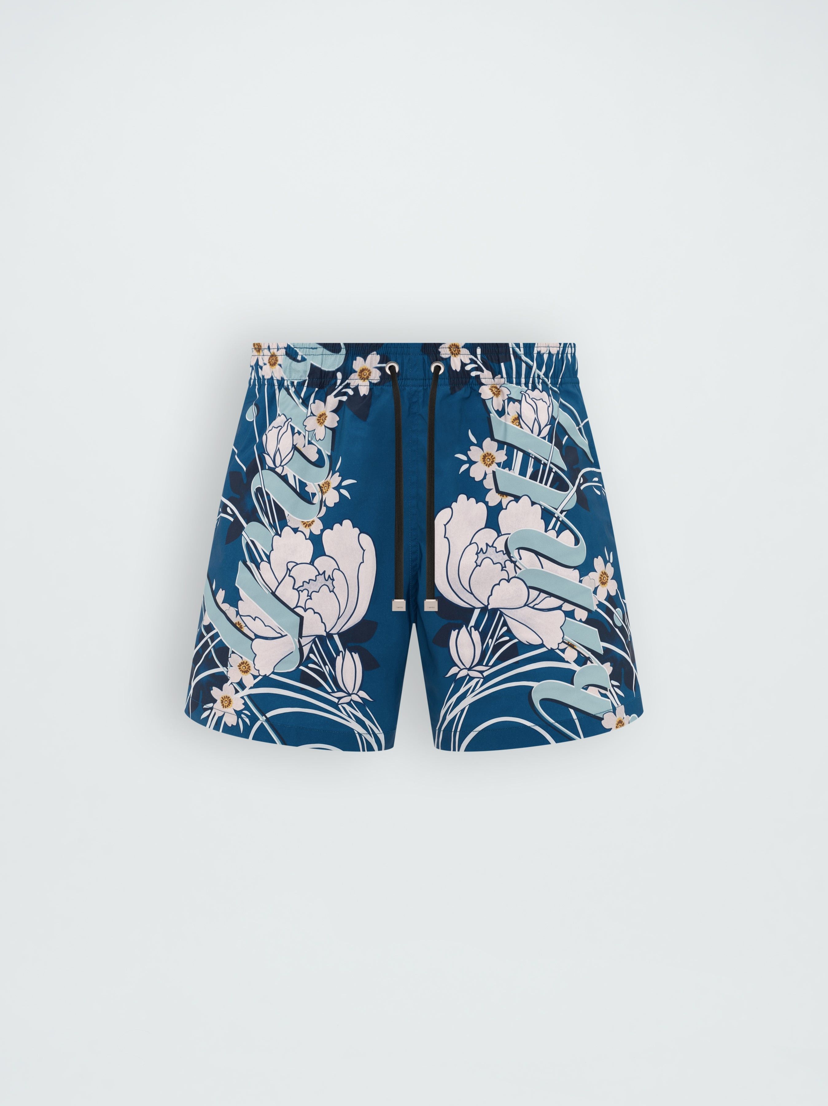 o1s1wg110825 Floral Swim Trunk Shorts in Multicolor