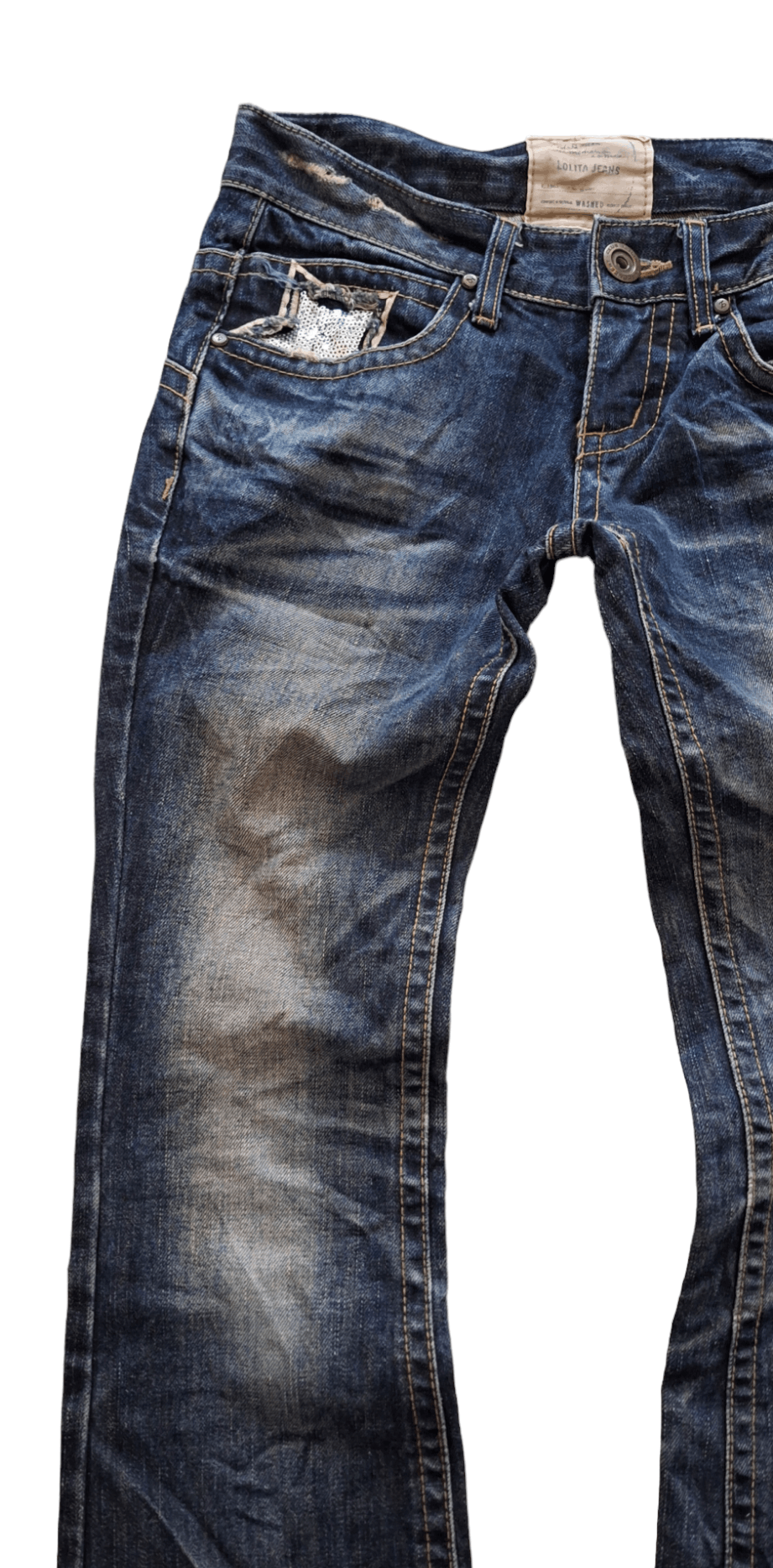 Designer × Japanese Brand Japanese Brand Lolita Flared Whiskered Jeans Size US 26 / EU 42 - 4 Thumbnail