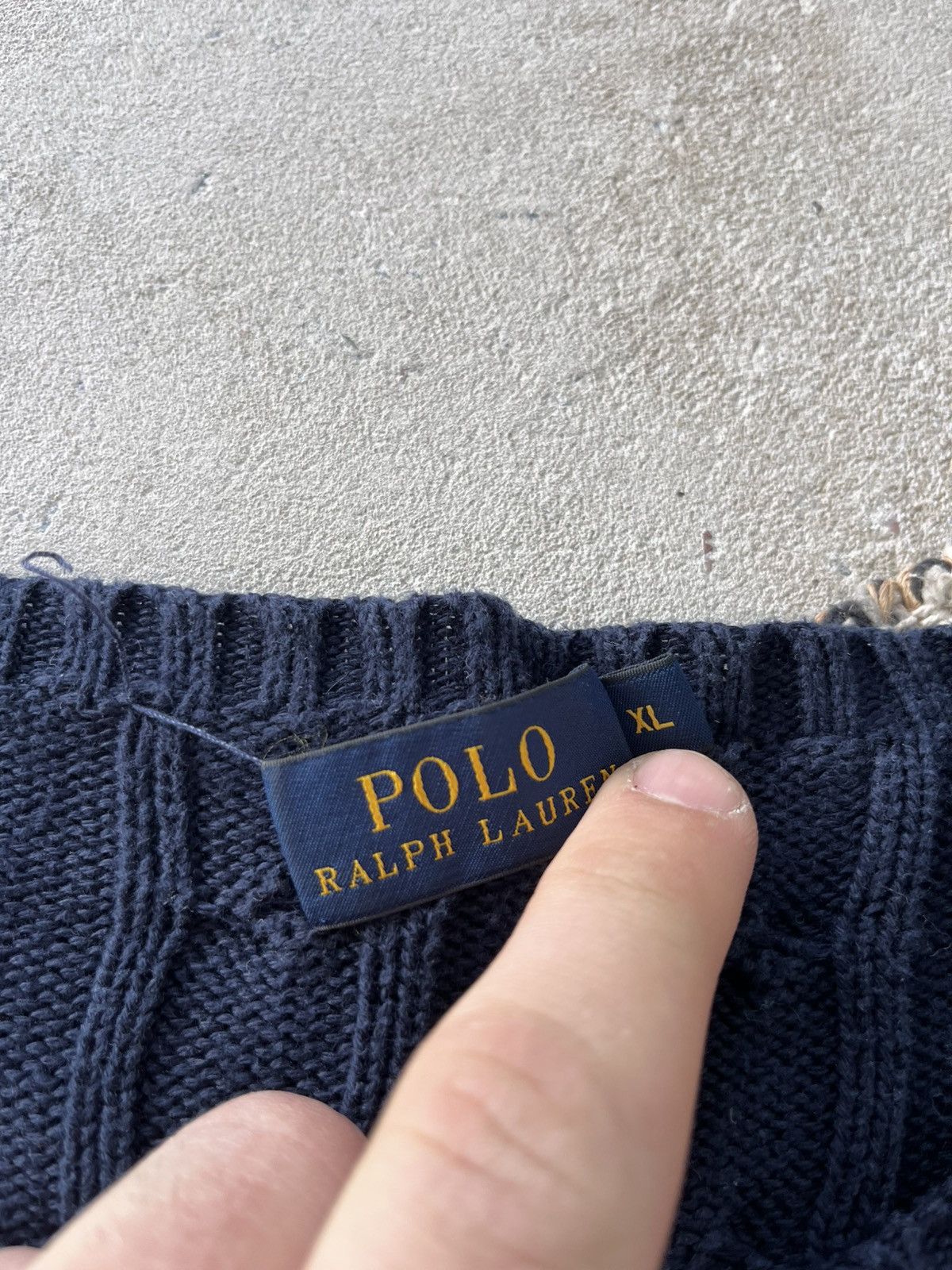 Polo Ralph Lauren Vintage Polo Ralph Lauren Navy Knit Sweater Y2K Avantgarde Size XL / US 12-14 / IT 48-50 - 16 Thumbnail