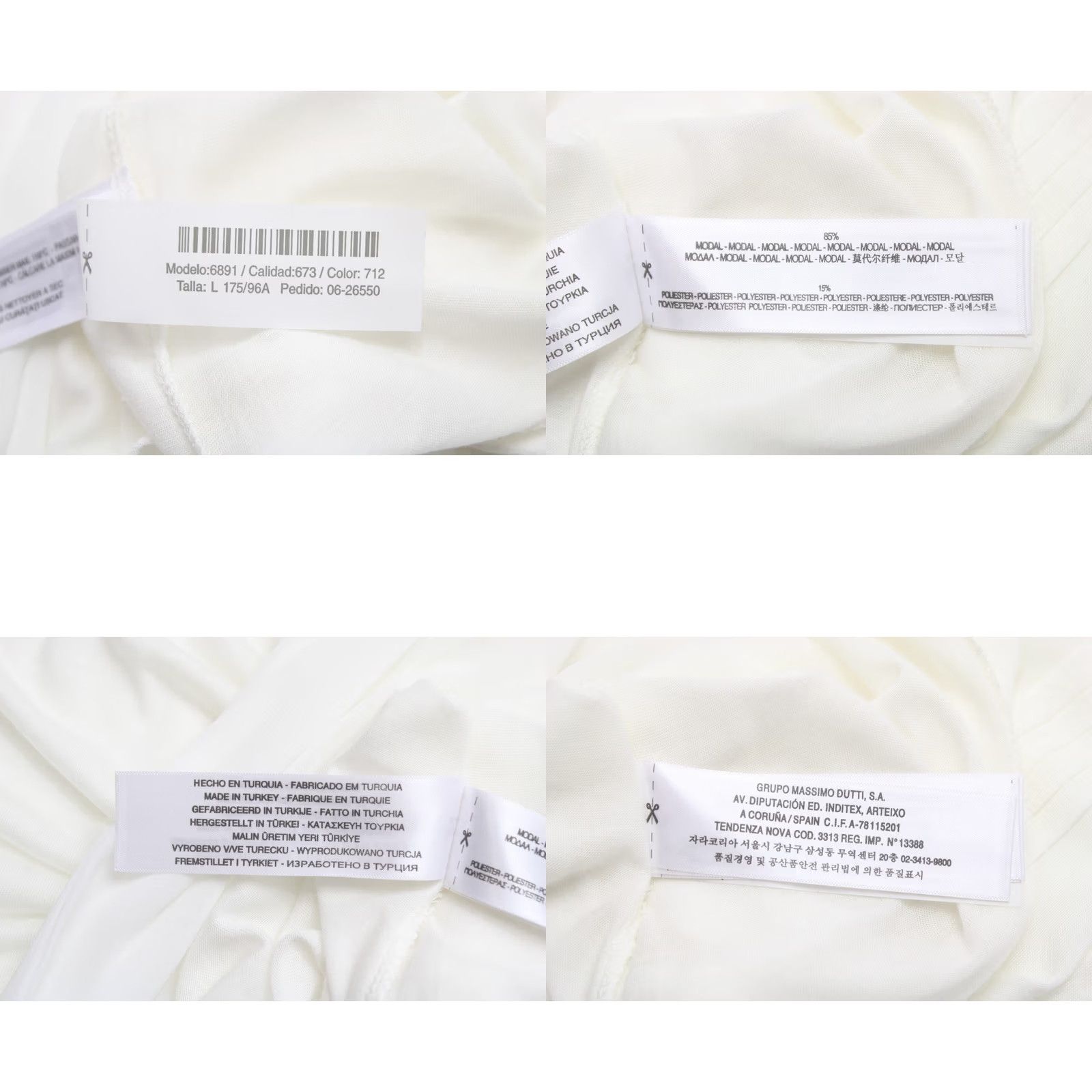Massimo Dutti MASSIMO DUTTI 6891 T-Shirt Women's LARGE Sleeveless Pleated Tricot White Size L / US 10 / IT 46 - 8 Thumbnail