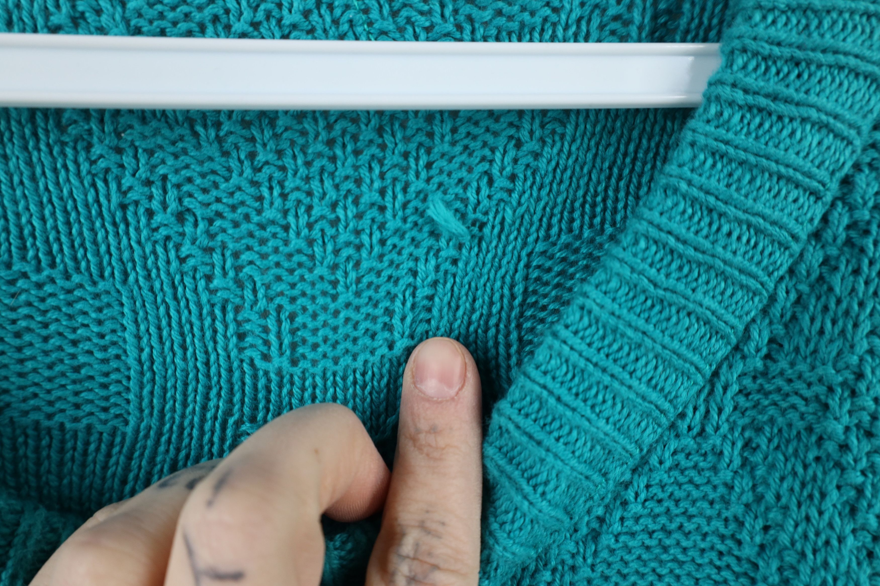 Vintage Vintage 90s Streetwear Geometric Knit Crewneck Sweater USA Size US L / EU 52-54 / 3 - 6 Thumbnail