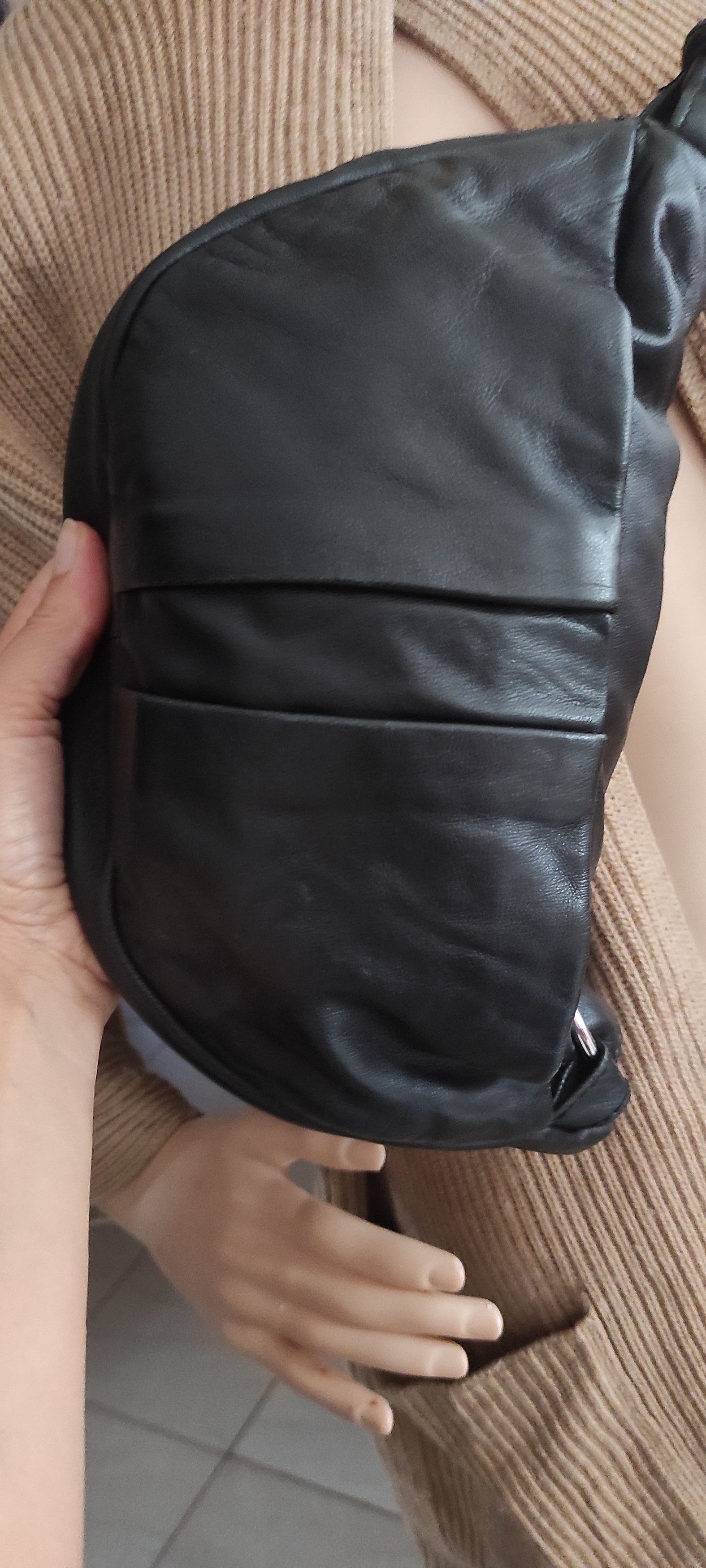 Leather × Zara Zara Sheep Leather Hobo Soft Skin Shoulder Bag Black Size ONE SIZE - 8 Thumbnail