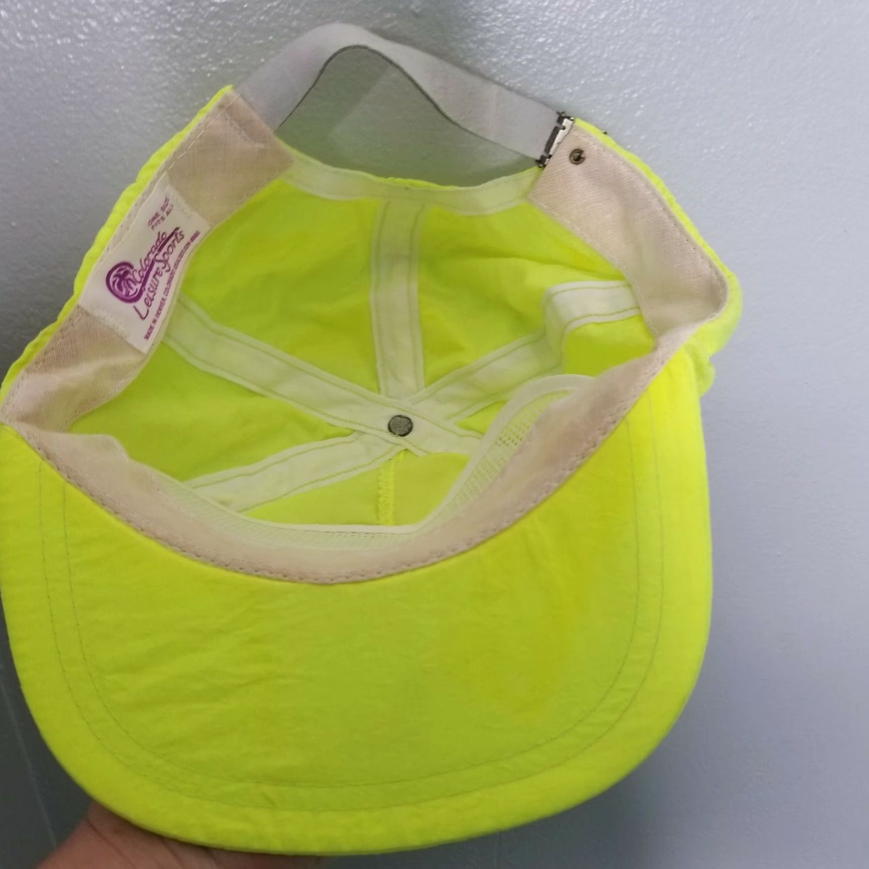 Rainbow VINTAGE IMC RAINBOW FERTILIZER Neon Nylon Yellow Trucker Hat Rare! Nike? Size ONE SIZE - 3 Thumbnail