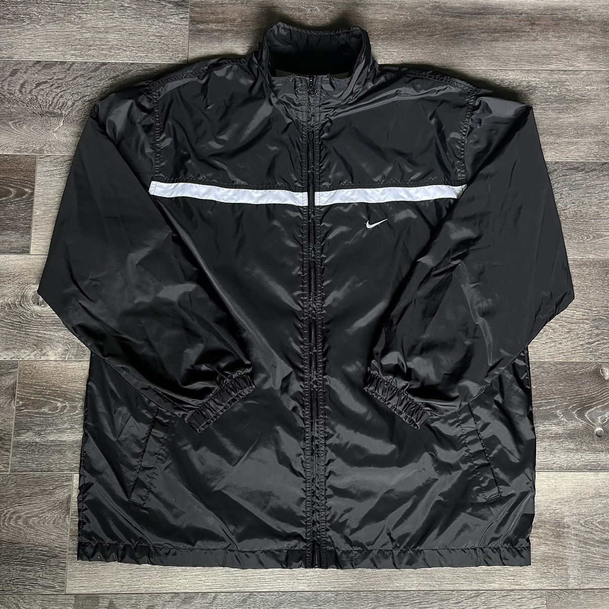 Nike × Vintage Vintage 90s Nike Swoosh Logo Windbreaker Nylon Track Jacket Size US L / EU 52-54 / 3 - 1 Thumbnail