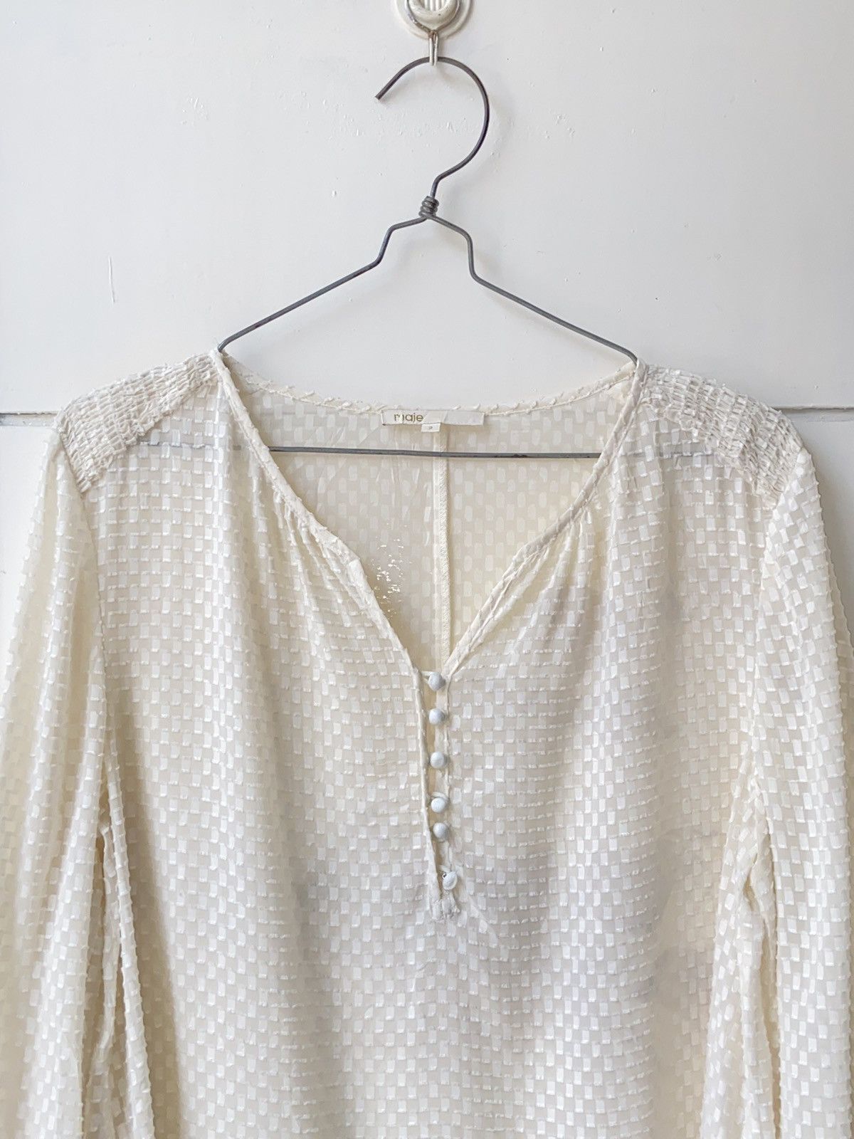 Maje MAJE White Motive Dress Size M / US 6-8 / IT 42-44 - 11 Thumbnail