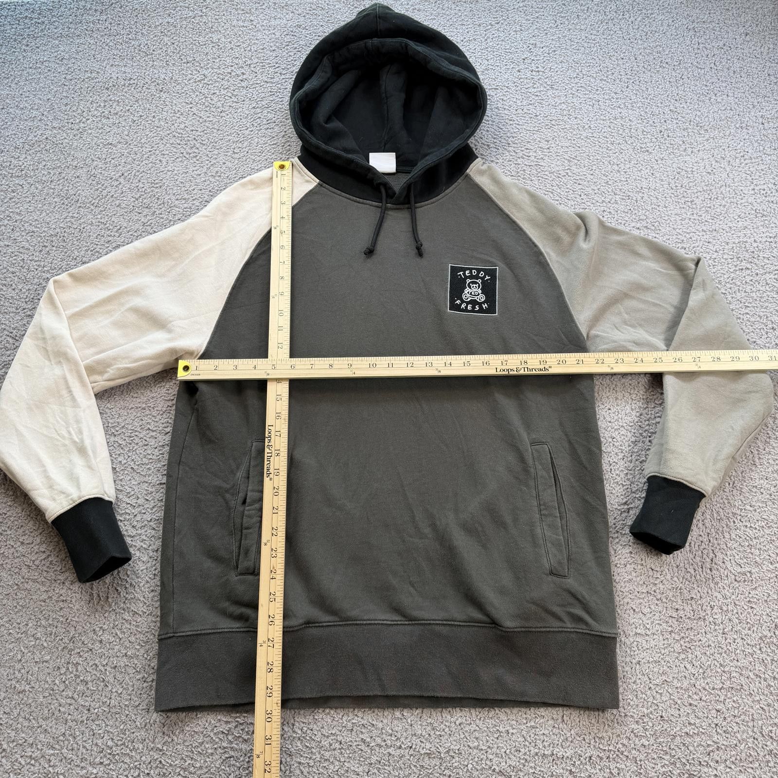 Teddy Fresh Teddy Fresh Colorblock Hoodie Olive Green Pullover Mens L Size US L / EU 52-54 / 3 - 3 Thumbnail