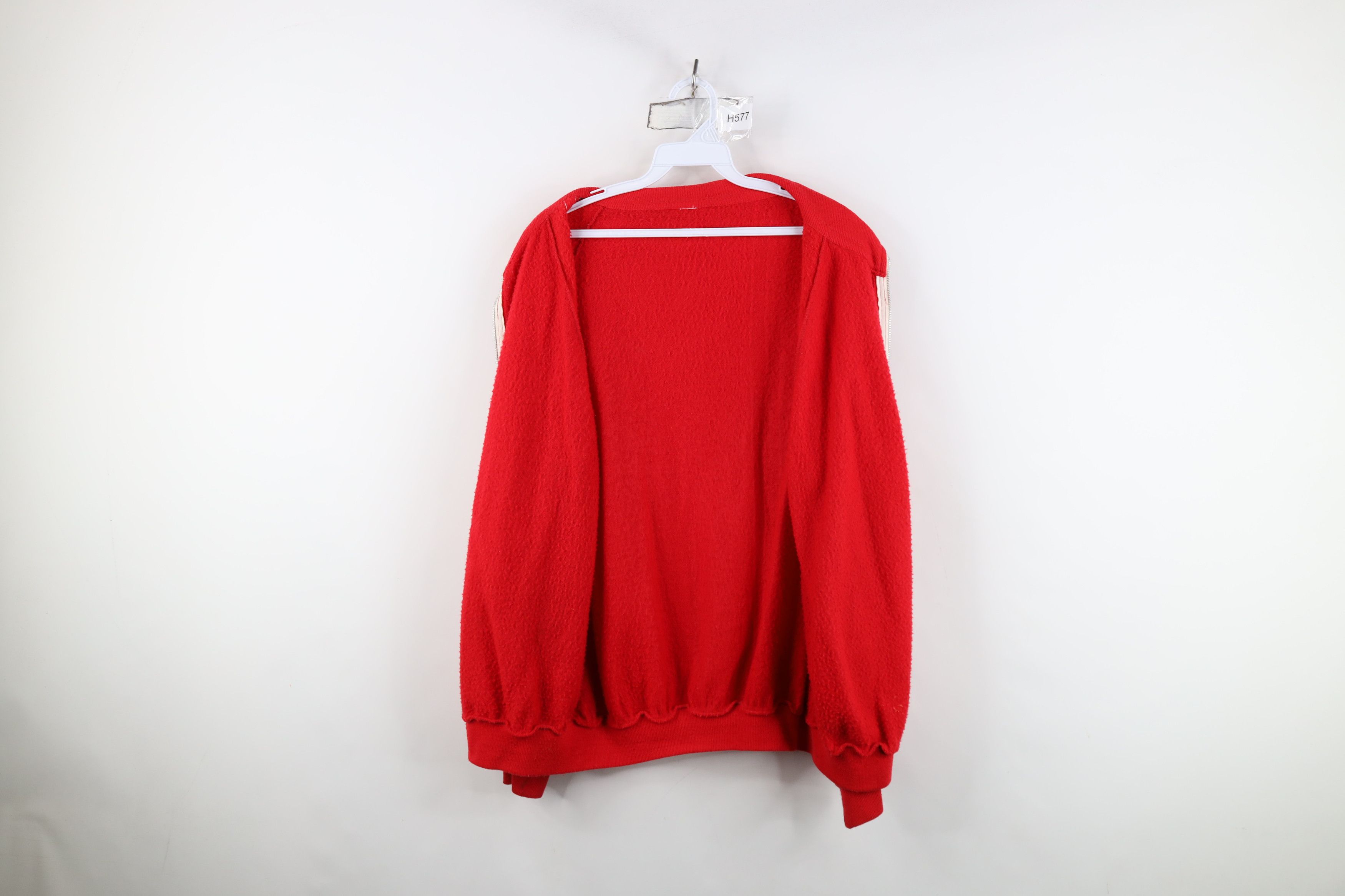 Vintage Vintage 60s Streetwear Striped Knit Warm Up Track Jacket USA Size US XL / EU 56 / 4 - 11 Thumbnail