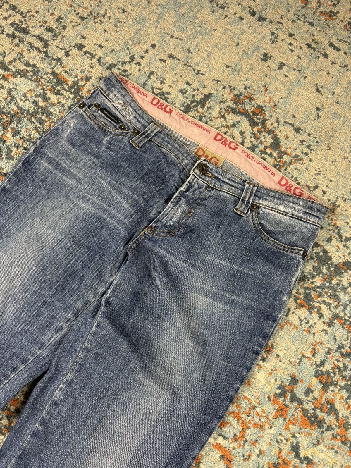 Dolce & Gabbana Vintage Y2K Dolce & Gabbana D&G low rise hip washed jeans Size 28" / US 6 / IT 42 - 4 Thumbnail