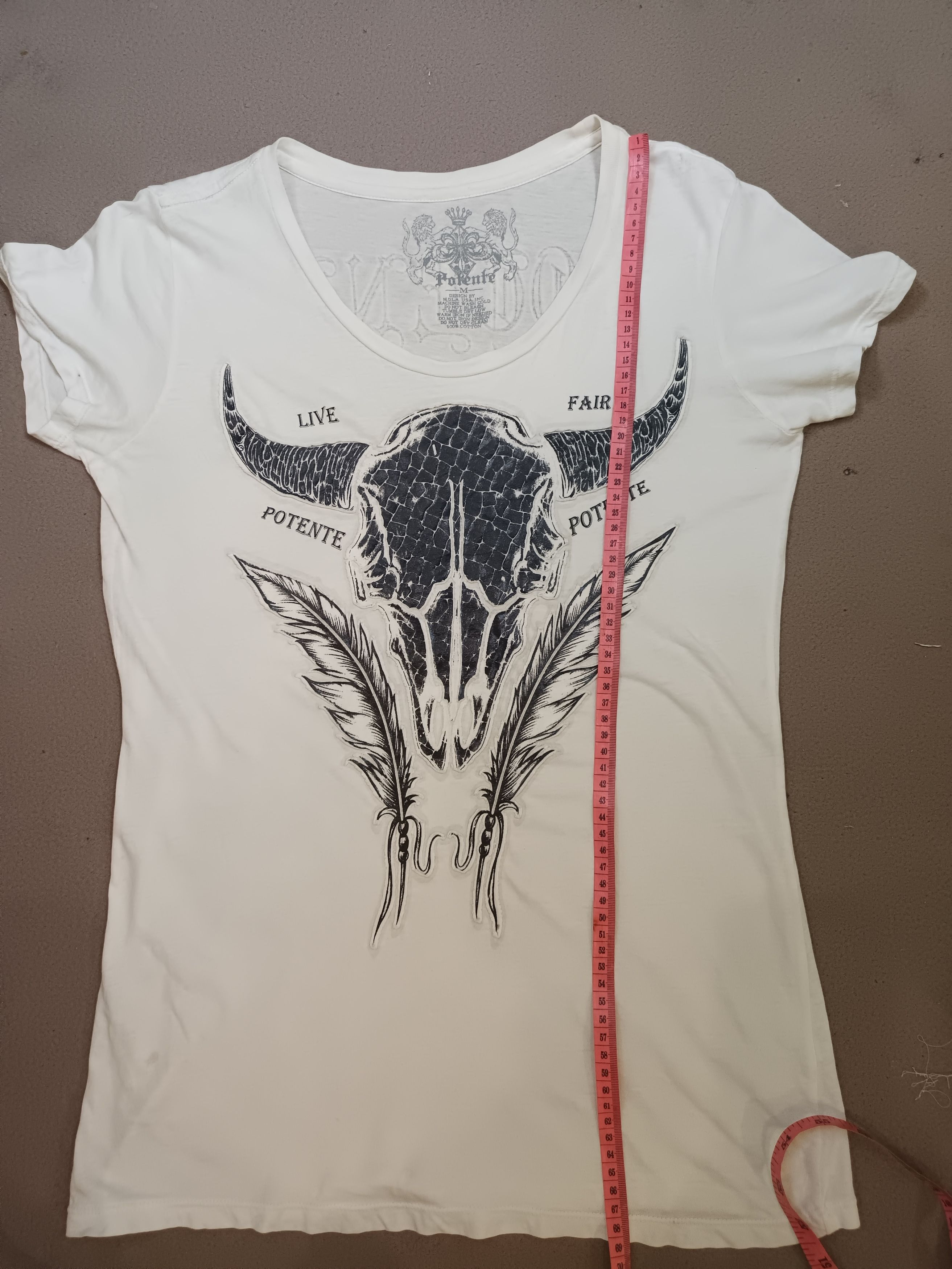 Vintage POTENTE Poem Live Fair Women's T-shirt Size M / US 6-8 / IT 42-44 - 5 Thumbnail