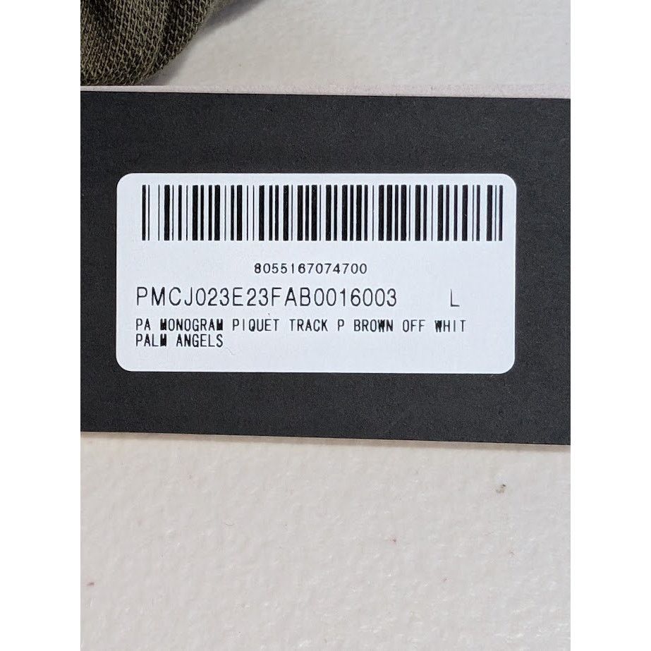 Palm Angels o1rshd1 Monogram Piquet Track Pant in Brown Off White Size US 34 / EU 50 - 20 Thumbnail