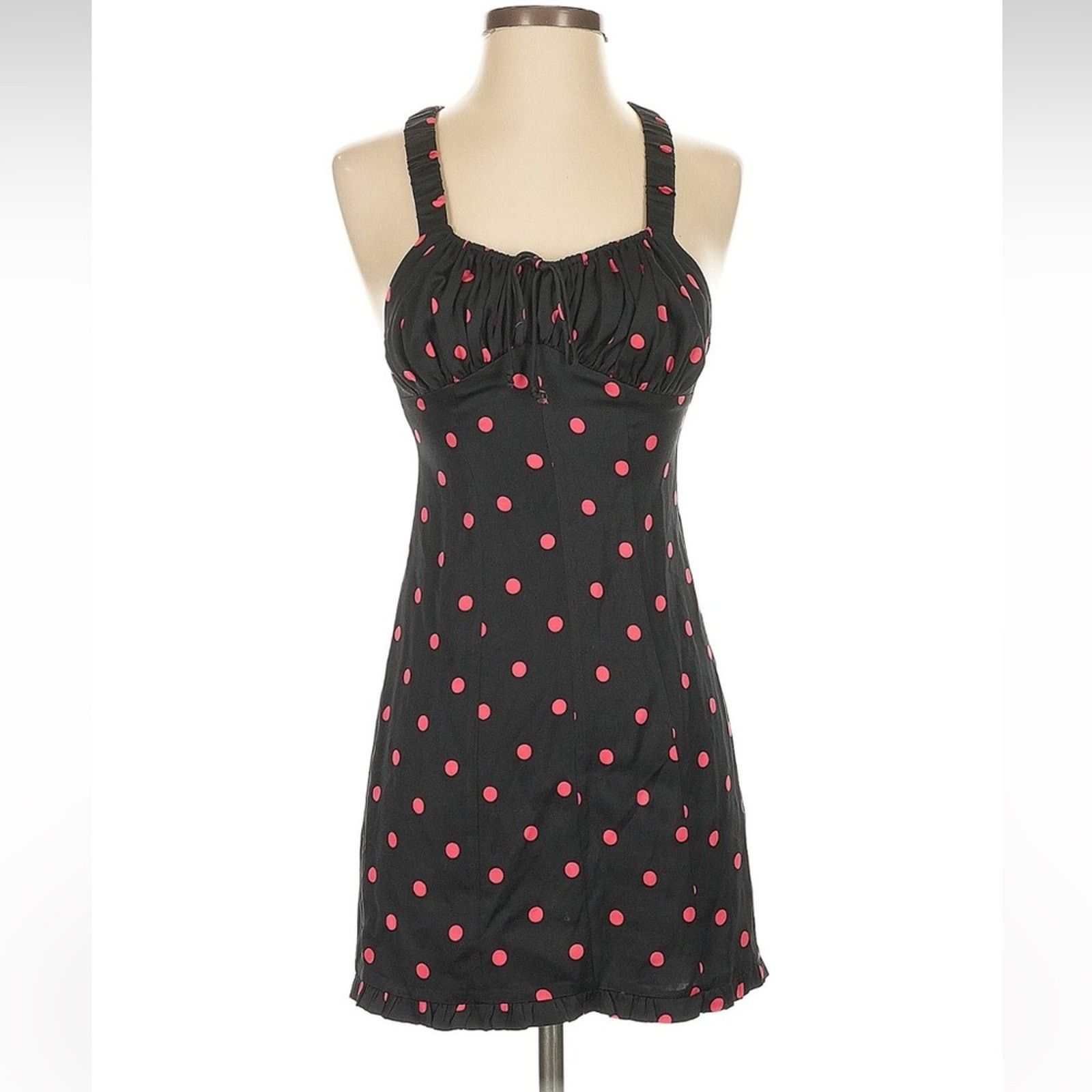 For Love & Lemons For Love & Lemons Jenny Dot Mini Dress - Polka Dot - Size XS Size XS / US 0-2 / IT 36-38 - 2 Thumbnail
