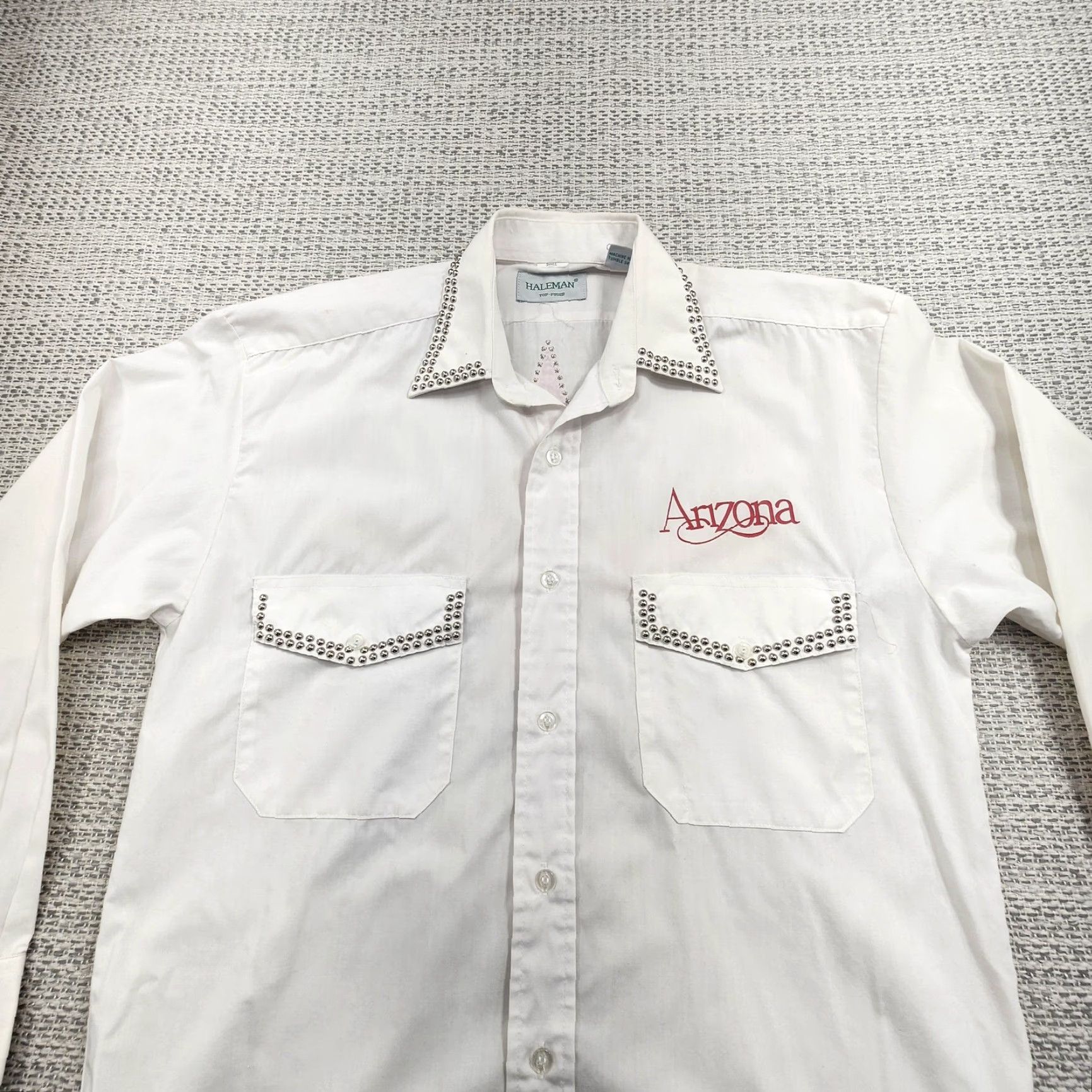 Vintage VINTAGE Haleman Shirt Mens S Western Arizona Star Cowboy 80s Shirt Mens S White Button-Up Long Sleeve Size US S / EU 44-46 / 1 - 6 Thumbnail