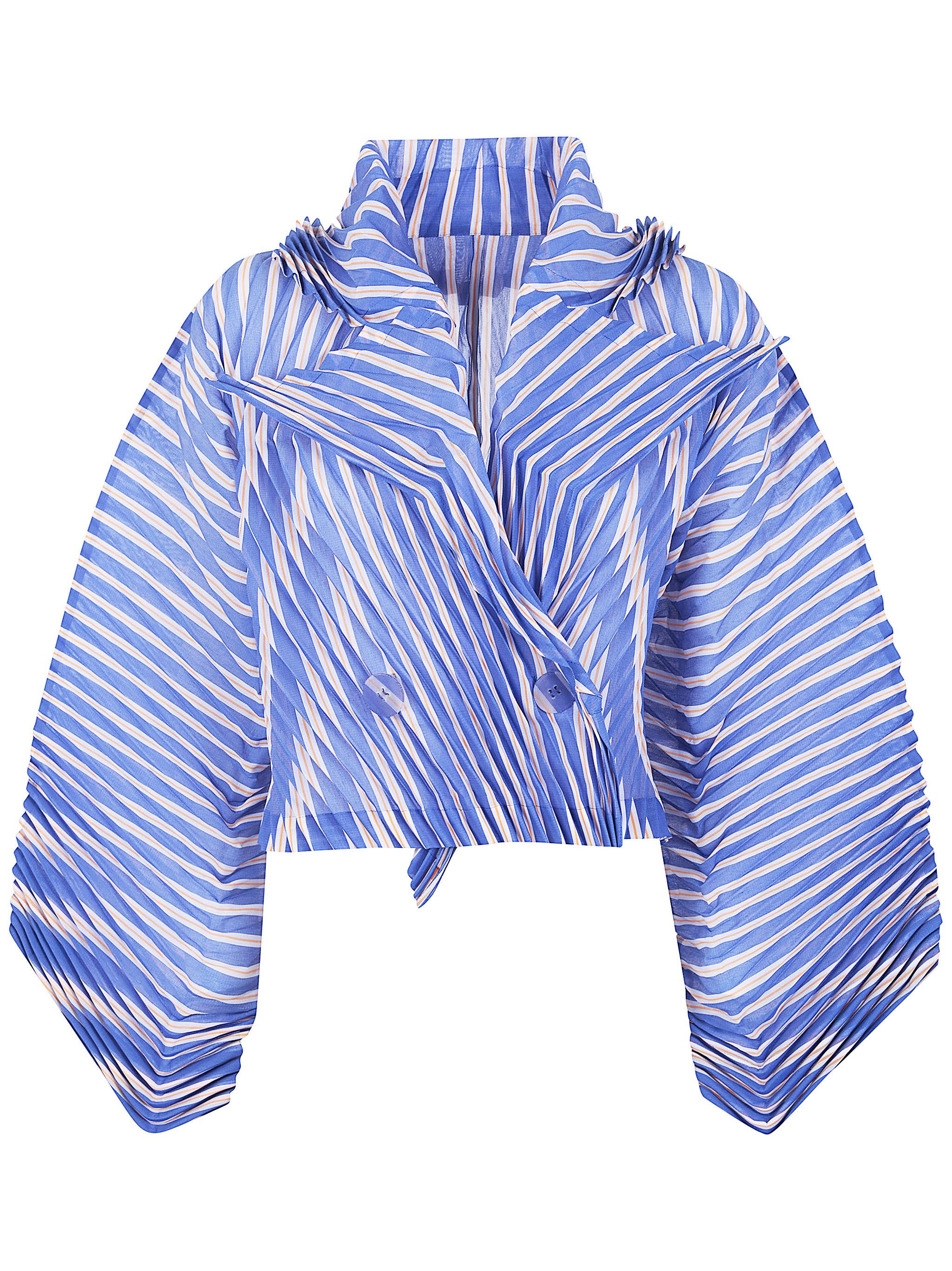 Issey Miyake "GENERIC STRIPES" HAND PLEATS JACKET Size M / US 6-8 / IT 42-44 - 1 Thumbnail