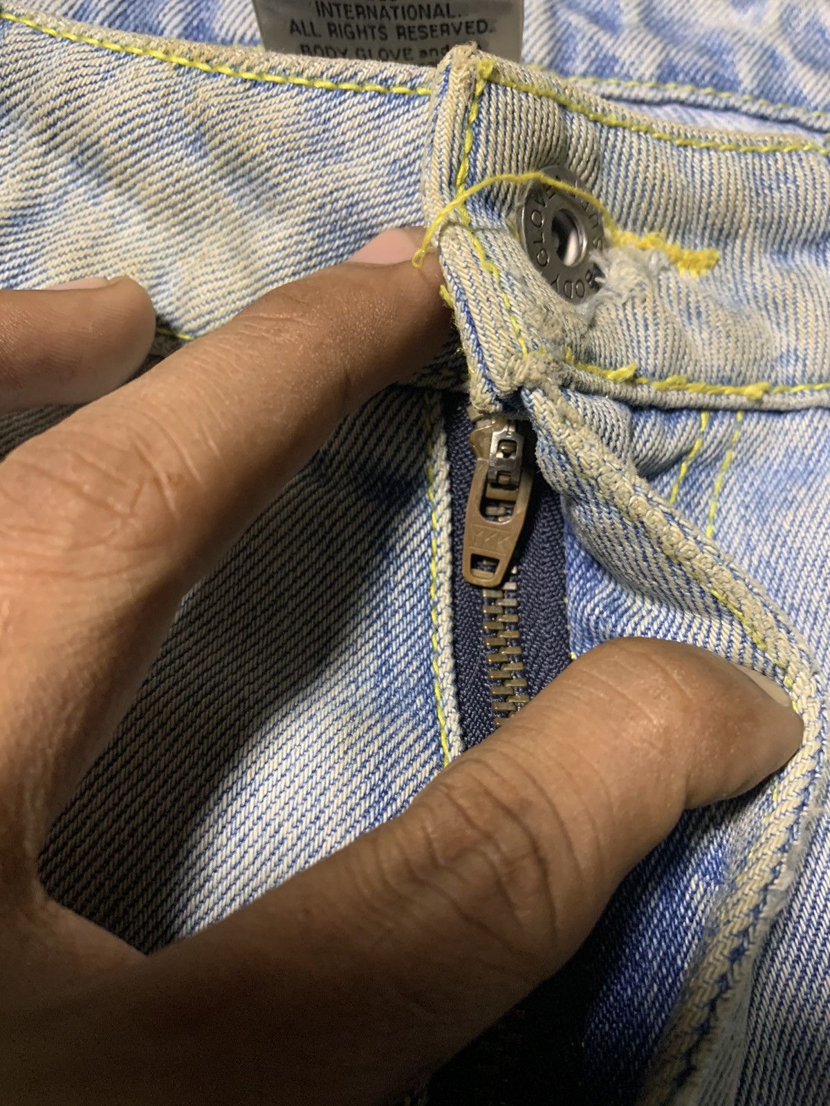 Body Glove Y2K BODY GLOVE BORO SASHIKO PANT EMBROIDERED LOGO DISTRESS Size US 31 - 8 Thumbnail