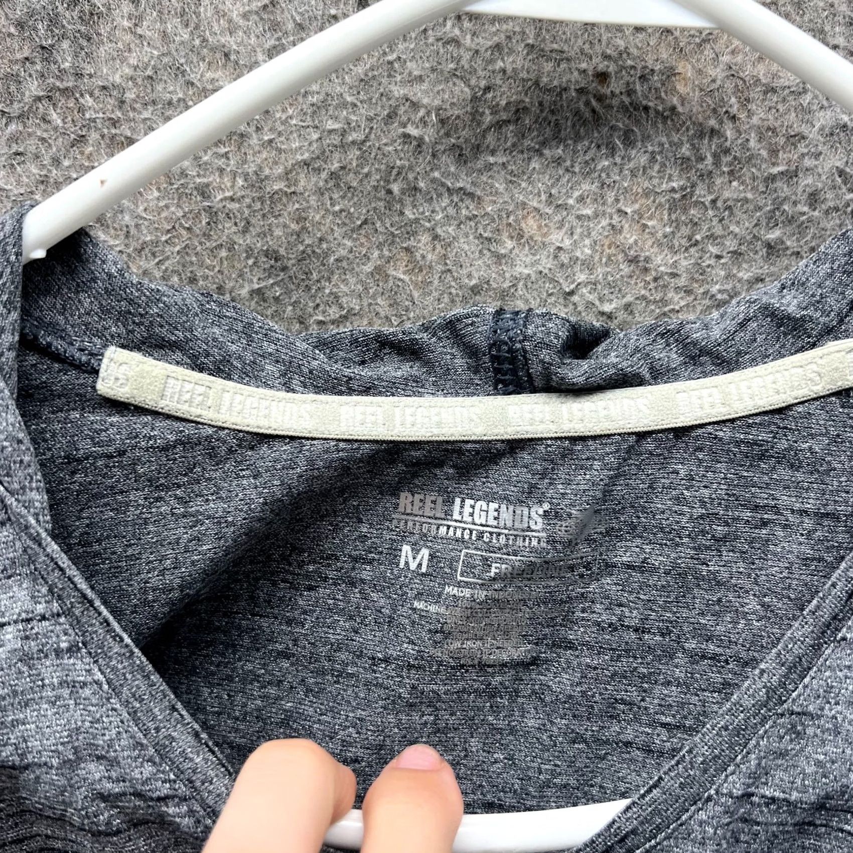 Vintage VINTAGE? No — Reel Legends Performance Hoodie Women M Gray Sweatshirt Lightweight Active Size M / US 6-8 / IT 42-44 - 4 Thumbnail