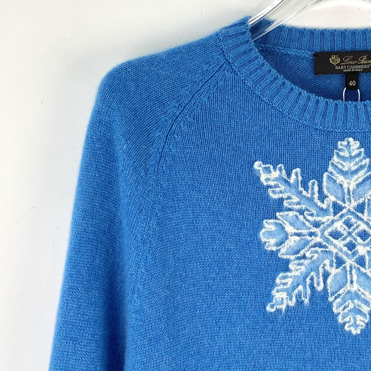 Loro Piana Loro Piana Snowflake Cashmere Long Sleeve Knit Sweater K26WX Size L / US 10 / IT 46 - 3 Thumbnail