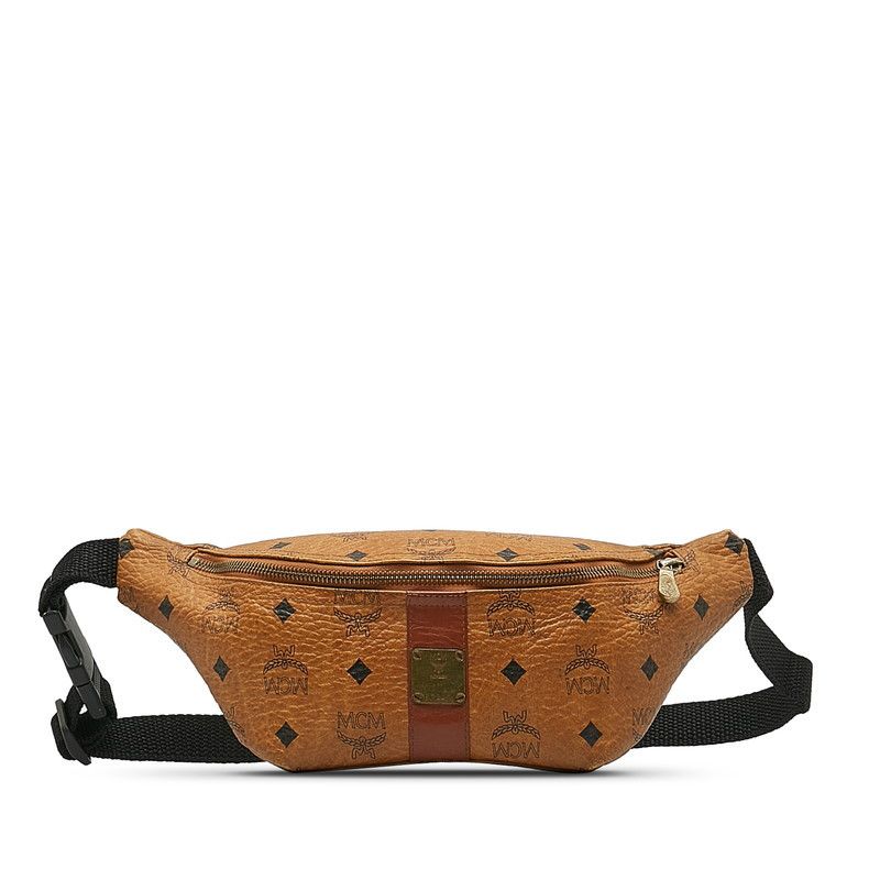 image of MCM Visetos Waist Bag in Brown, Women's