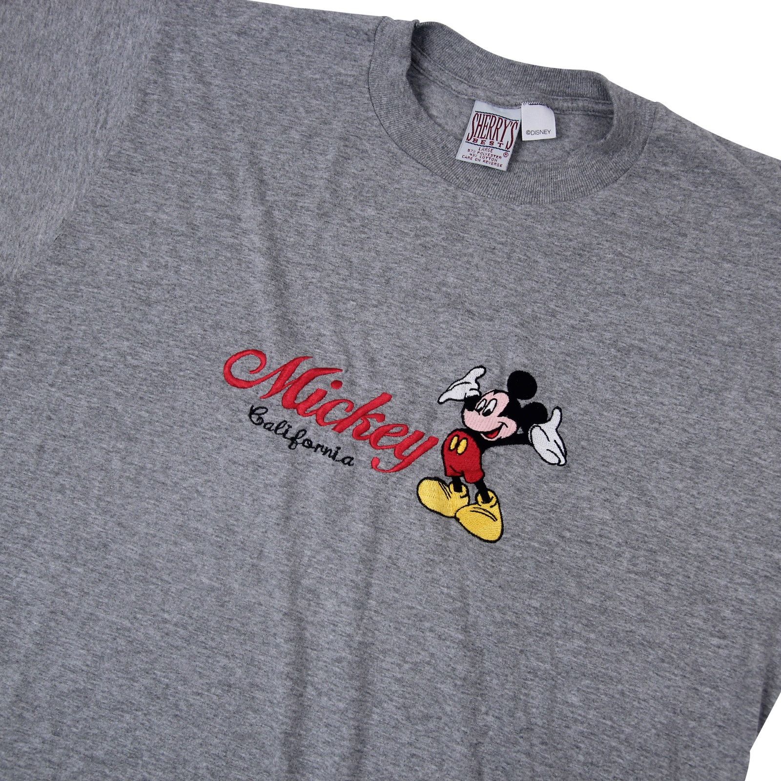 Disney × Vintage Vintage Disney Mickey Mouse Spellout Embroidered T Shirt Size US L / EU 52-54 / 3 - 2 Thumbnail