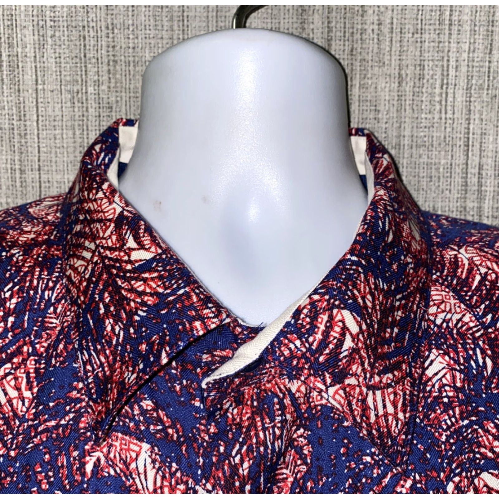 Nat Nast Nat Nast Shirt Mens XL Silk Rayon Short Sleeve Button Up Blue Red Graphic Pattern casual Size US XL / EU 56 / 4 - 3 Thumbnail