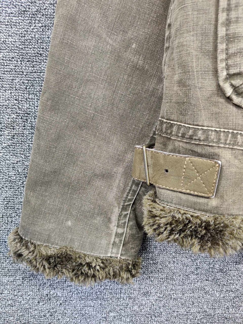 Johnbull Vintage John Bull Kojima Japan Denim Shearling Fur Jacket Size US L / EU 52-54 / 3 - 4 Thumbnail